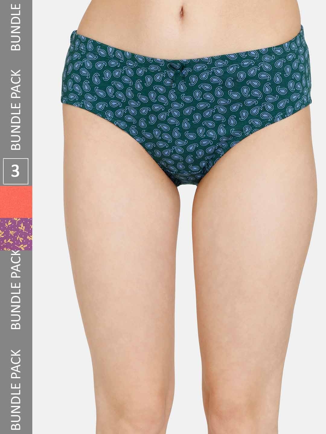Rosaline by Zivame Women Pack Of 3 Floral Printed Pure Cotton Hipster Briefs, Green
Rosaline by Zivame Women Pack Of 3 Floral Printed Pure Cotton Hipster Briefs, Green