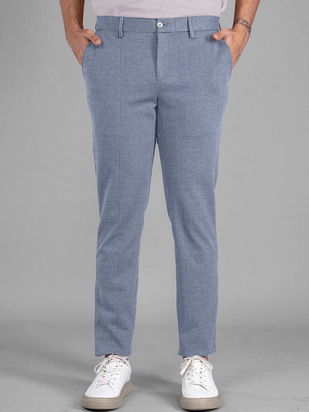 The Pant Project Men Stripe Self Design Tailored Fit Slim Fit Wrinkle Free Trousers, Blue
The Pant Project Men Stripe Self Design Tailored Fit Slim Fit Wrinkle Free Trousers, Blue