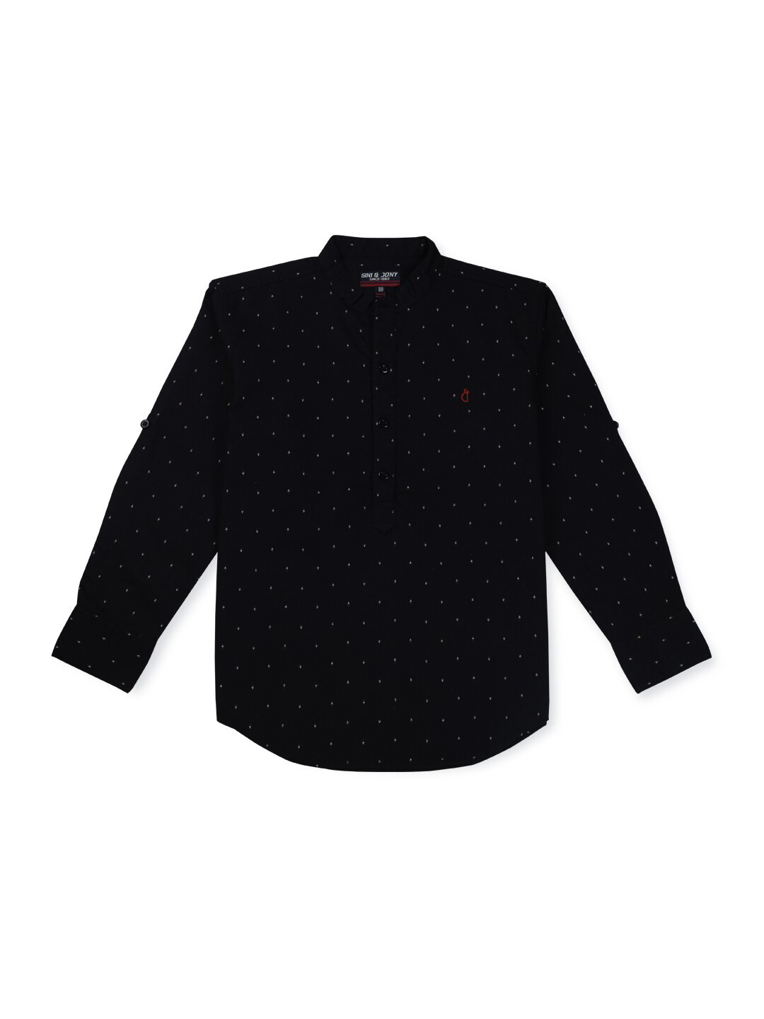 Gini and Jony Boys Micro & Ditsy Printed Spread Collar Long Sleeves Cotton Casual Shirt, Black
Gini and Jony Boys Micro & Ditsy Printed Spread Collar Long Sleeves Cotton Casual Shirt, Black