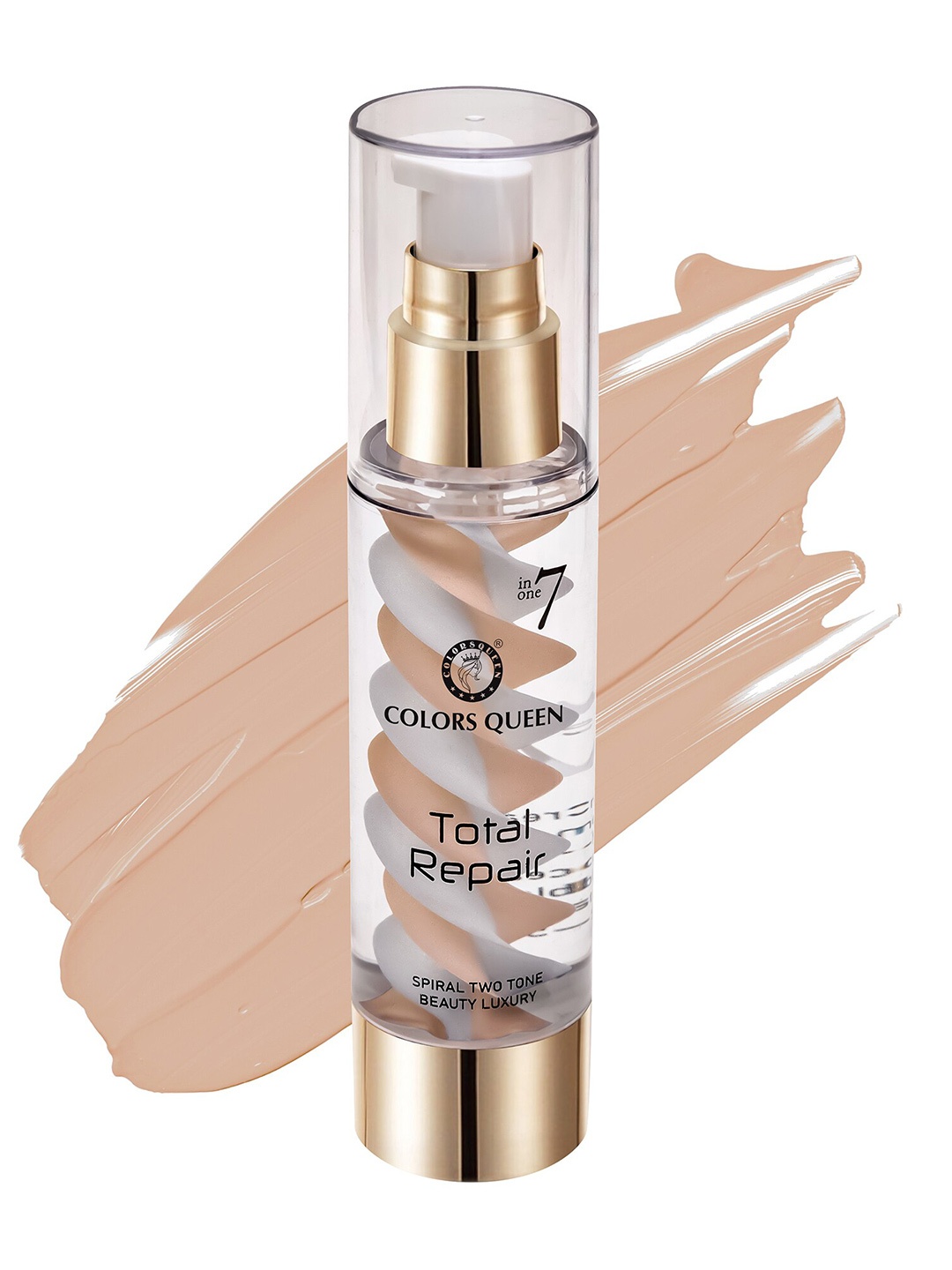 Colors Queen 7 In One Spiral Two Tone Total Repair Oil Free Foundation 50g - Natural 03, Beige
Colors Queen 7 In One Spiral Two Tone Total Repair Oil Free Foundation 50g - Natural 03, Beige