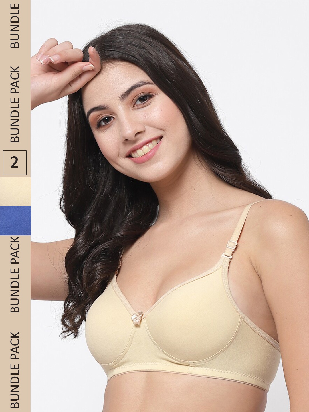College Girl Pack of 2 Lightly Padded Non-Wired All Day Comfort Cotton T-shirt Bra, Beige
College Girl Pack of 2 Lightly Padded Non-Wired All Day Comfort Cotton T-shirt Bra, Beige