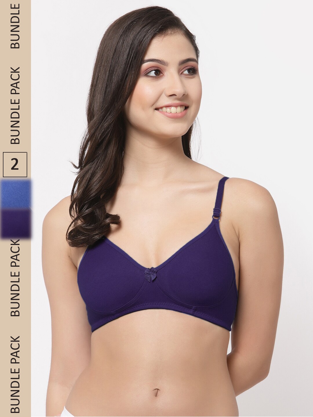 College Girl Pack Of 2 Lightly Padded All Day Comfort Seamless Cotton T-Shirt Bra, Navy blue
College Girl Pack Of 2 Lightly Padded All Day Comfort Seamless Cotton T-Shirt Bra, Navy blue