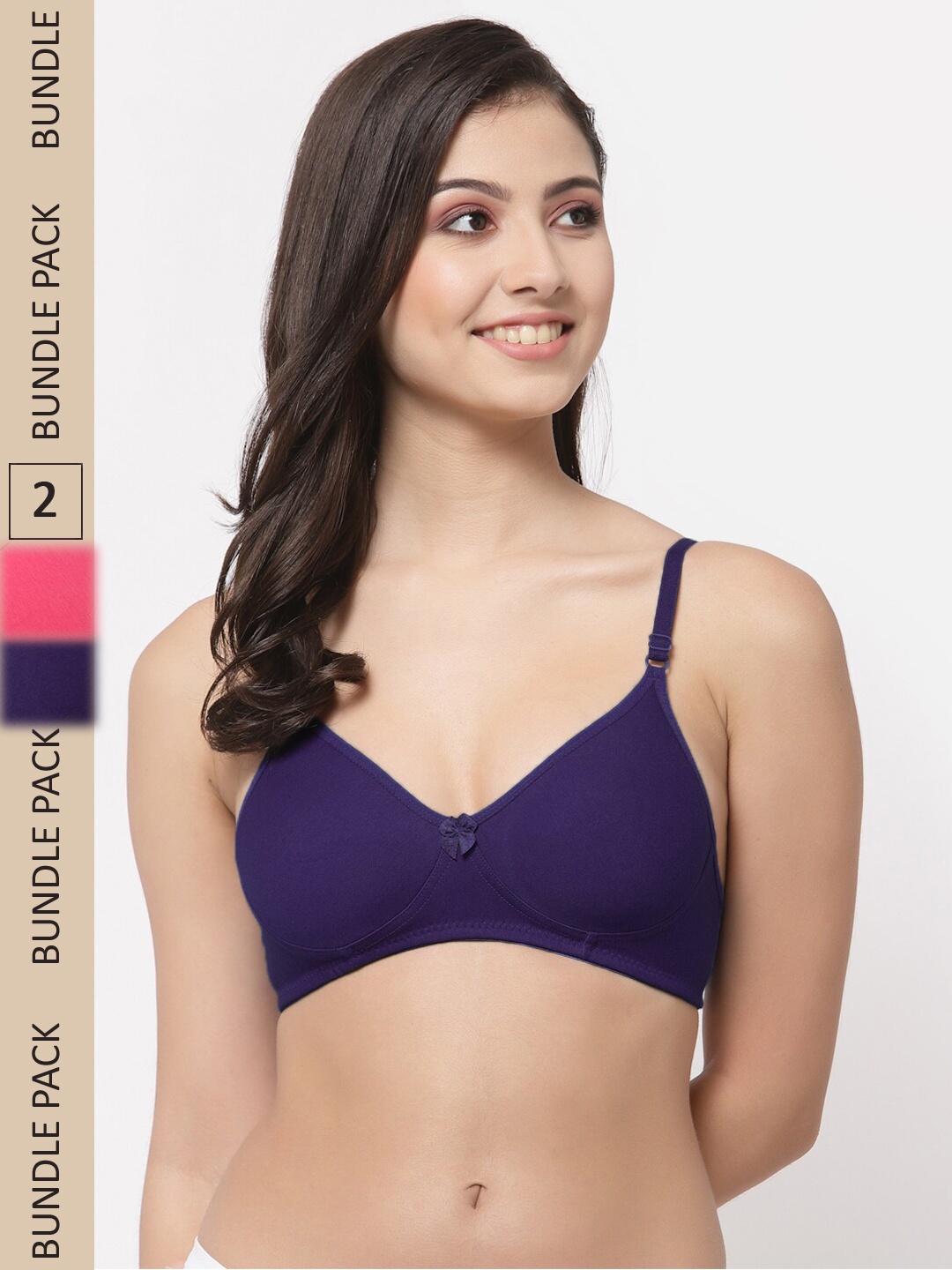College Girl Pack of 2 Lightly Padded Non-Wired All Day Comfort Cotton T-shirt Bra, Purple
College Girl Pack of 2 Lightly Padded Non-Wired All Day Comfort Cotton T-shirt Bra, Purple