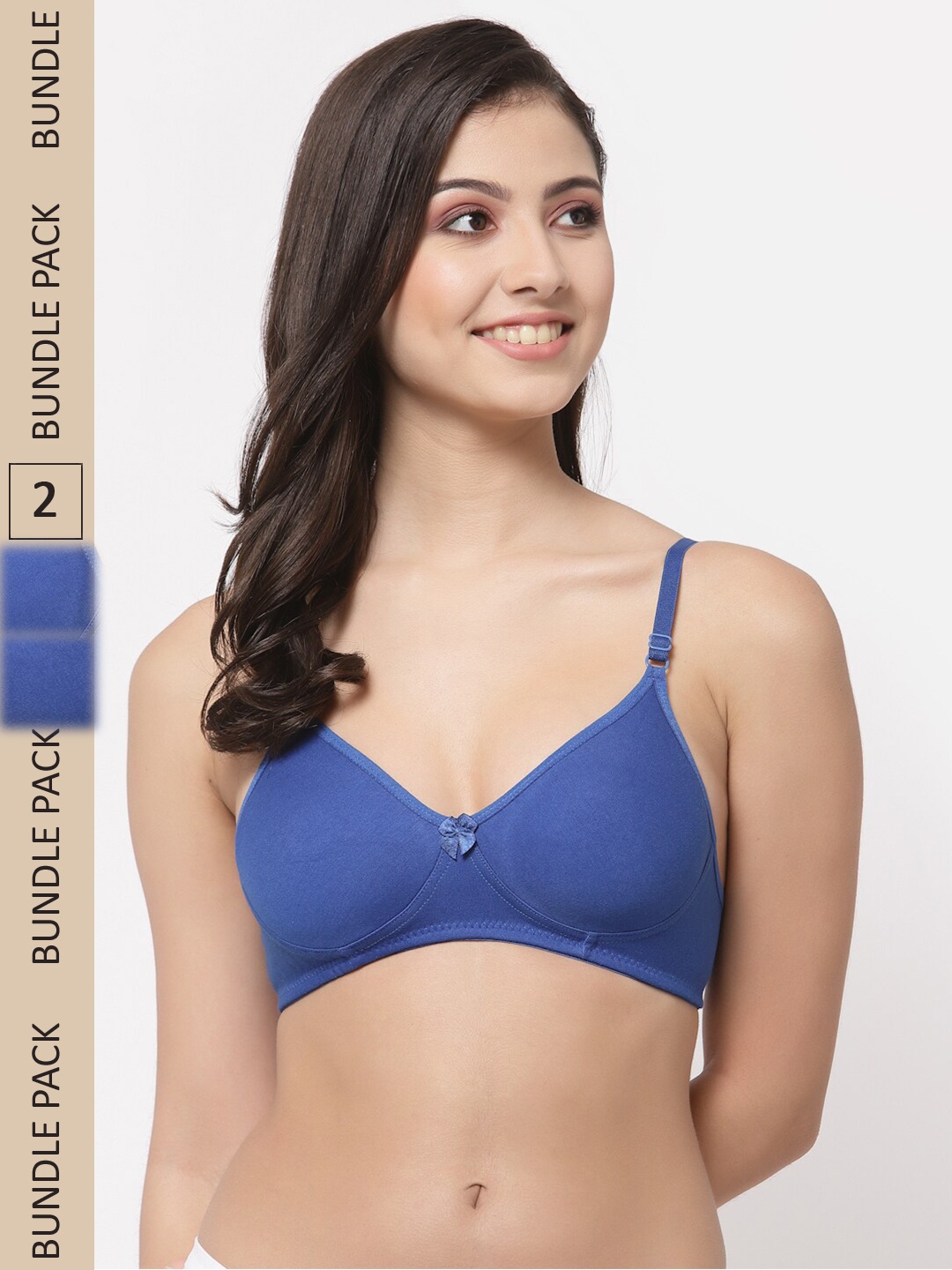 College Girl Pack of 2 Lightly Padded Non-Wired All Day Comfort Cotton T-shirt Bra, Blue
College Girl Pack of 2 Lightly Padded Non-Wired All Day Comfort Cotton T-shirt Bra, Blue