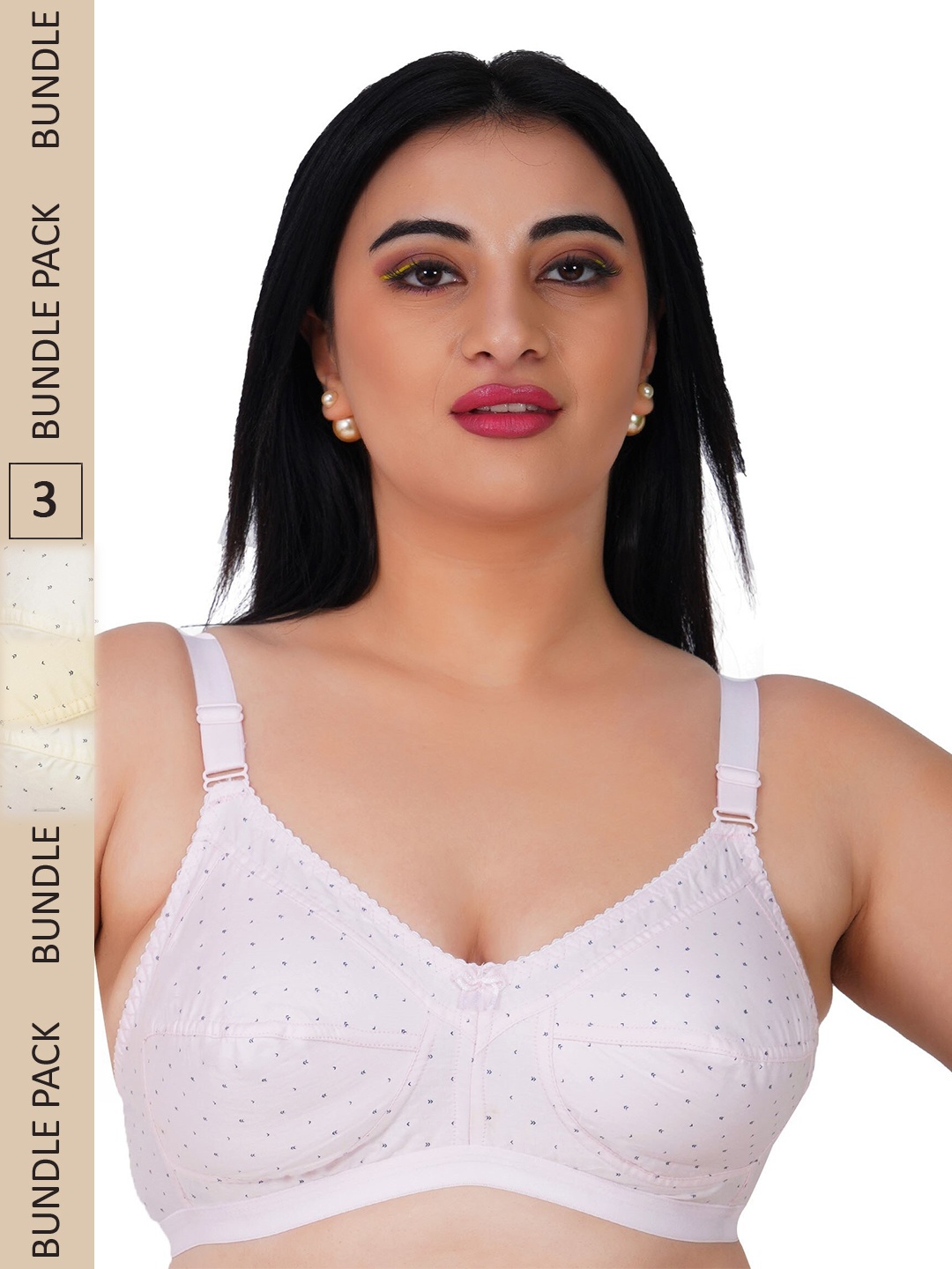 LADYLAND Pack Of 3 Assorted Printed Non Padded Non-Wired Cotton All Day Comfort Bra, White
LADYLAND Pack Of 3 Assorted Printed Non Padded Non-Wired Cotton All Day Comfort Bra, White