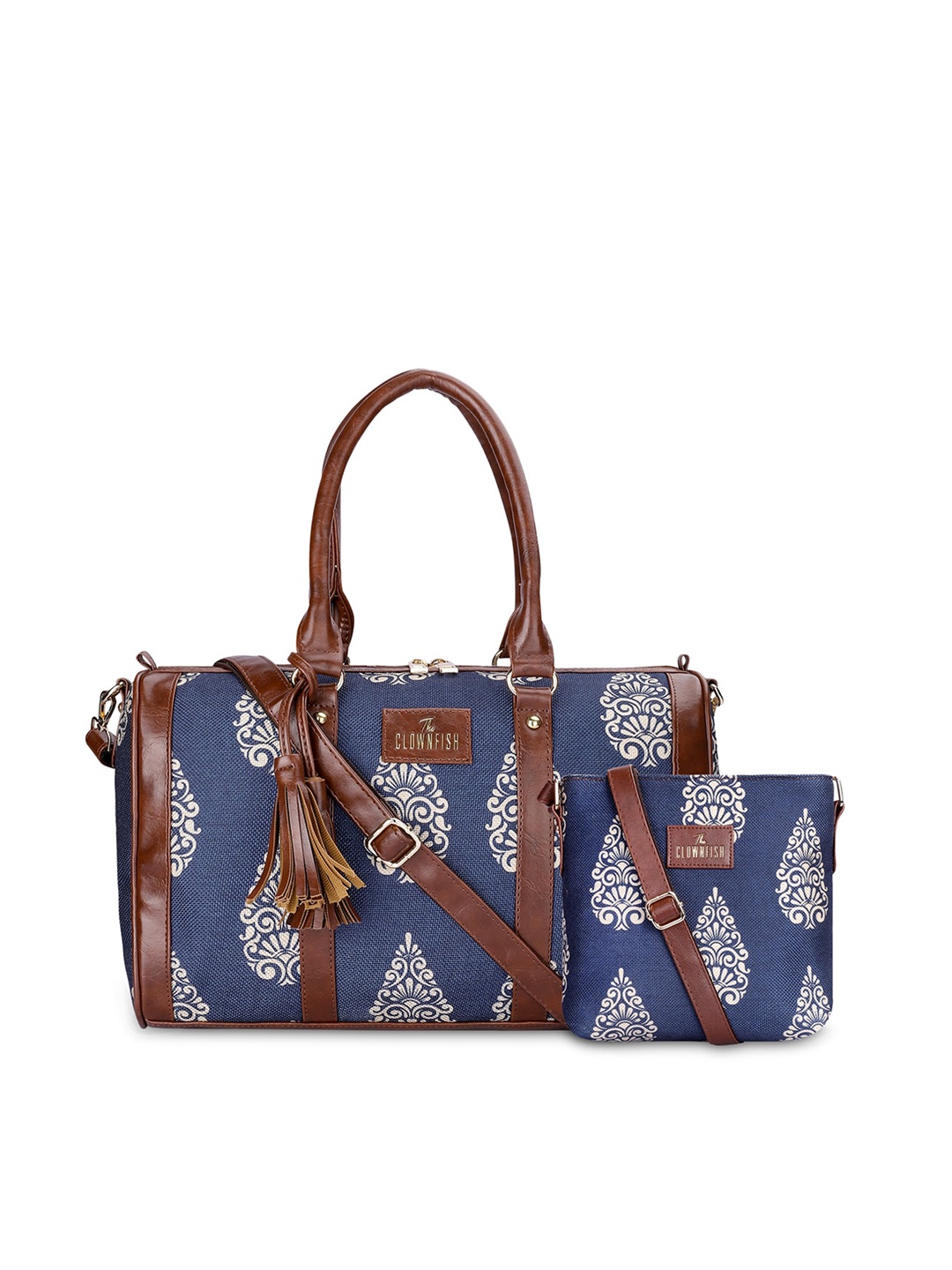 THE CLOWNFISH Lorna & Aahna Set Of 2 Floral Printed Leather Water Resistance Handheld Bag, Blue
THE CLOWNFISH Lorna & Aahna Set Of 2 Floral Printed Leather Water Resistance Handheld Bag, Blue