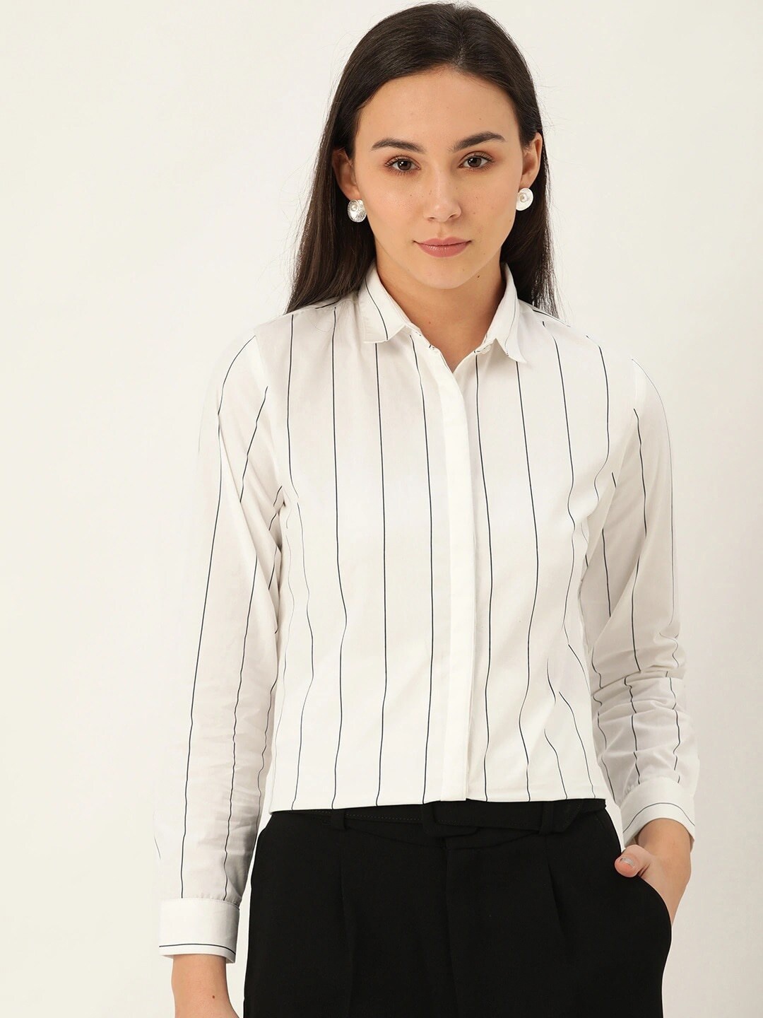 Hancock Premium Vertical Striped Spread Collar Pure Cotton Slim Fit Formal Shirt, White
Hancock Premium Vertical Striped Spread Collar Pure Cotton Slim Fit Formal Shirt, White