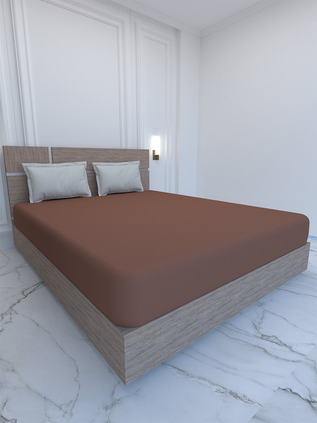 Pure Decor Palace Brown & Silver-Toned 400 TC Pure Cotton King Bedsheet & 2 Pillow Covers
Pure Decor Palace Brown & Silver-Toned 400 TC Pure Cotton King Bedsheet & 2 Pillow Covers