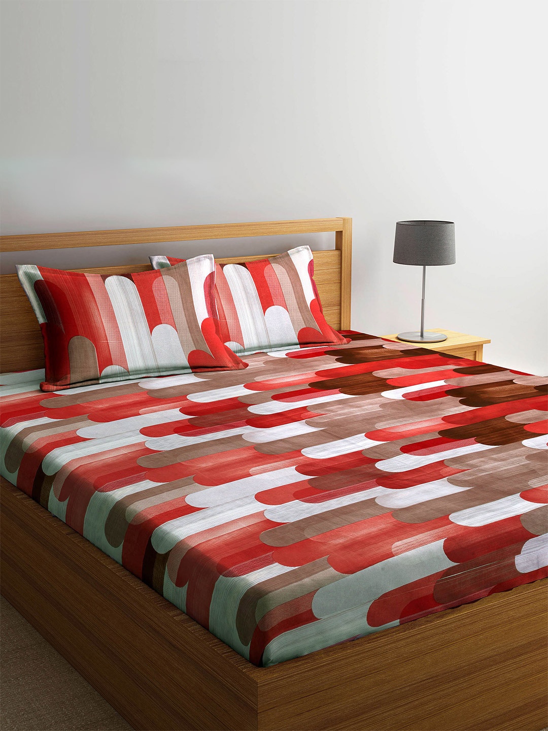 Arrabi Red & White Graphic Printed 300 TC King Size Fitted Bedsheet with 2 Pillow Covers
Arrabi Red & White Graphic Printed 300 TC King Size Fitted Bedsheet with 2 Pillow Covers