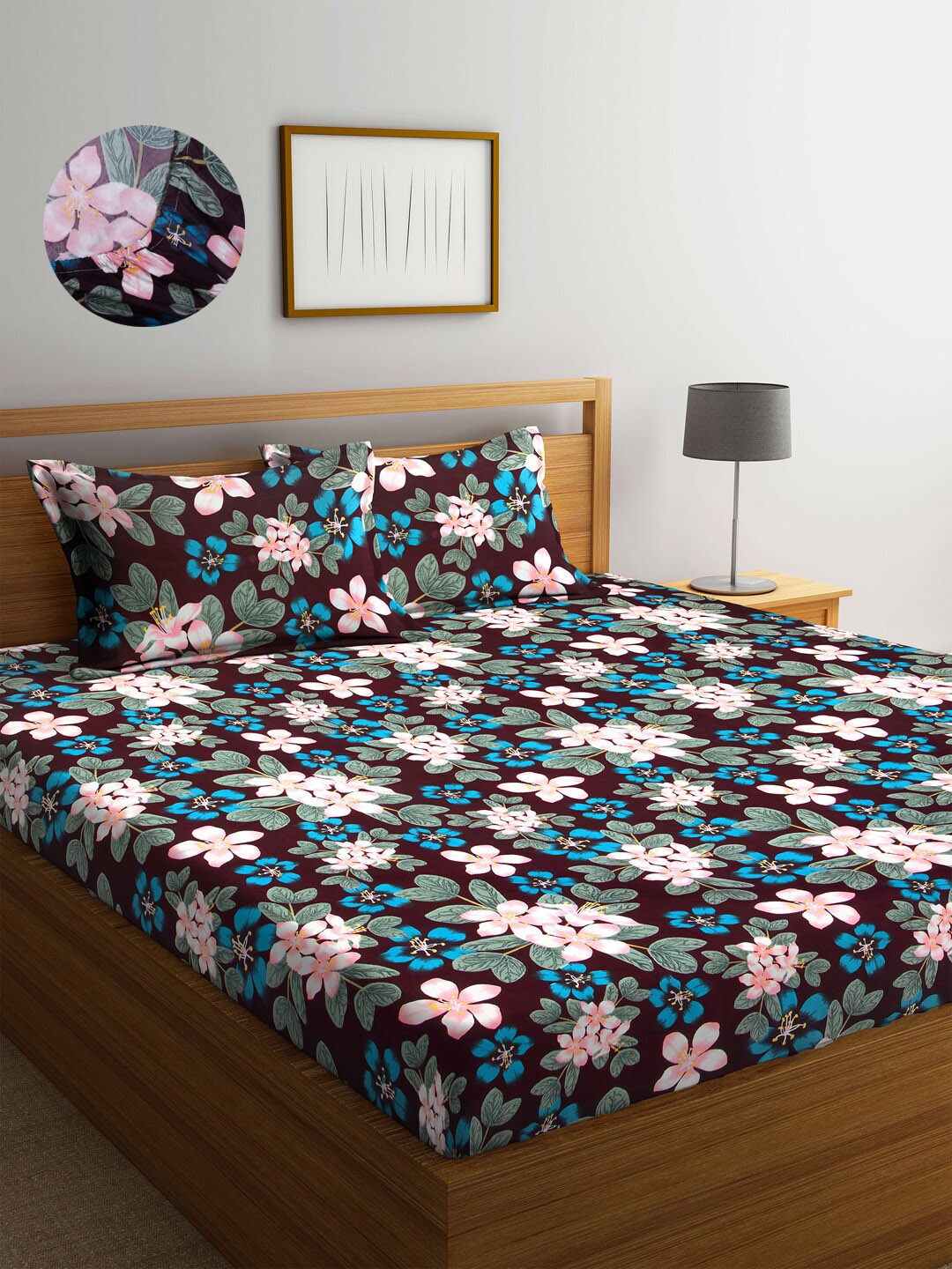 Arrabi Blue & Green Floral 300 TC King Size Fitted Bedsheet With 2 Pillow Covers
Arrabi Blue & Green Floral 300 TC King Size Fitted Bedsheet With 2 Pillow Covers