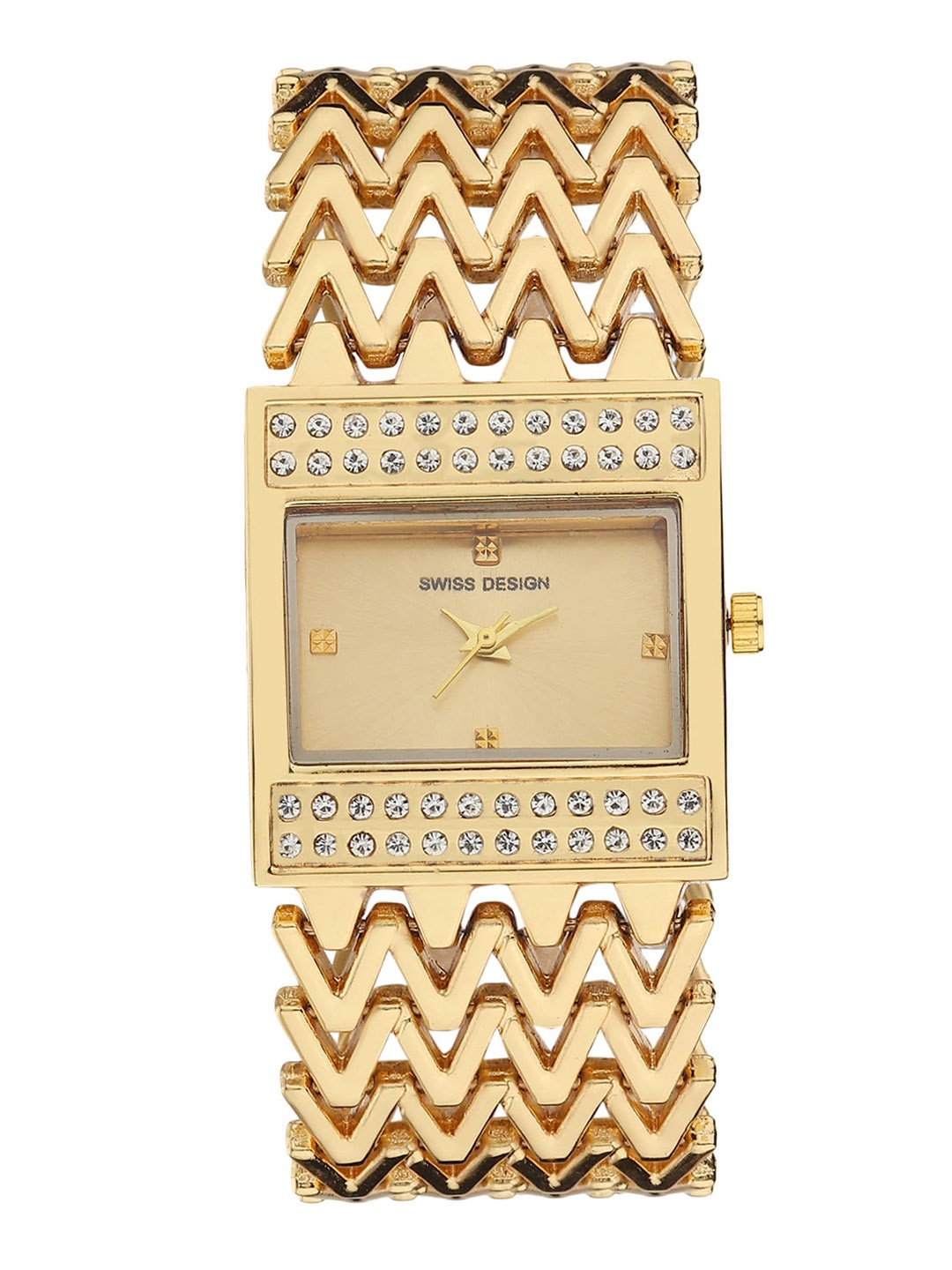 Swiss Design Women Embellished Dial & Bracelet Style Straps Analogue Watch- SDWJ Set-74, Gold
Swiss Design Women Embellished Dial & Bracelet Style Straps Analogue Watch- SDWJ Set-74, Gold