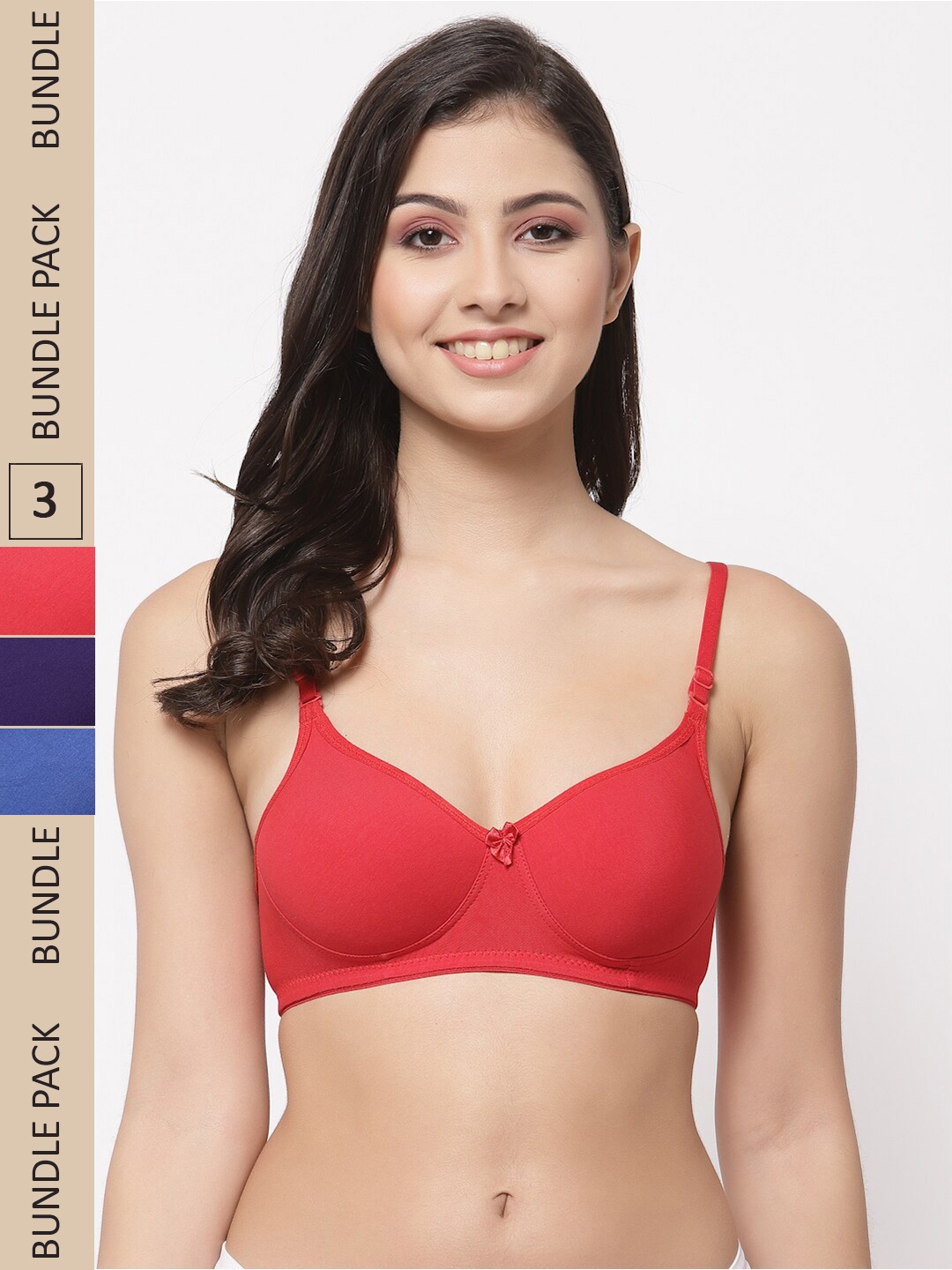 College Girl Pack Of 3 Lightly Padded Seamless All Day Comfort Cotton T-shirt Bra, Red
College Girl Pack Of 3 Lightly Padded Seamless All Day Comfort Cotton T-shirt Bra, Red