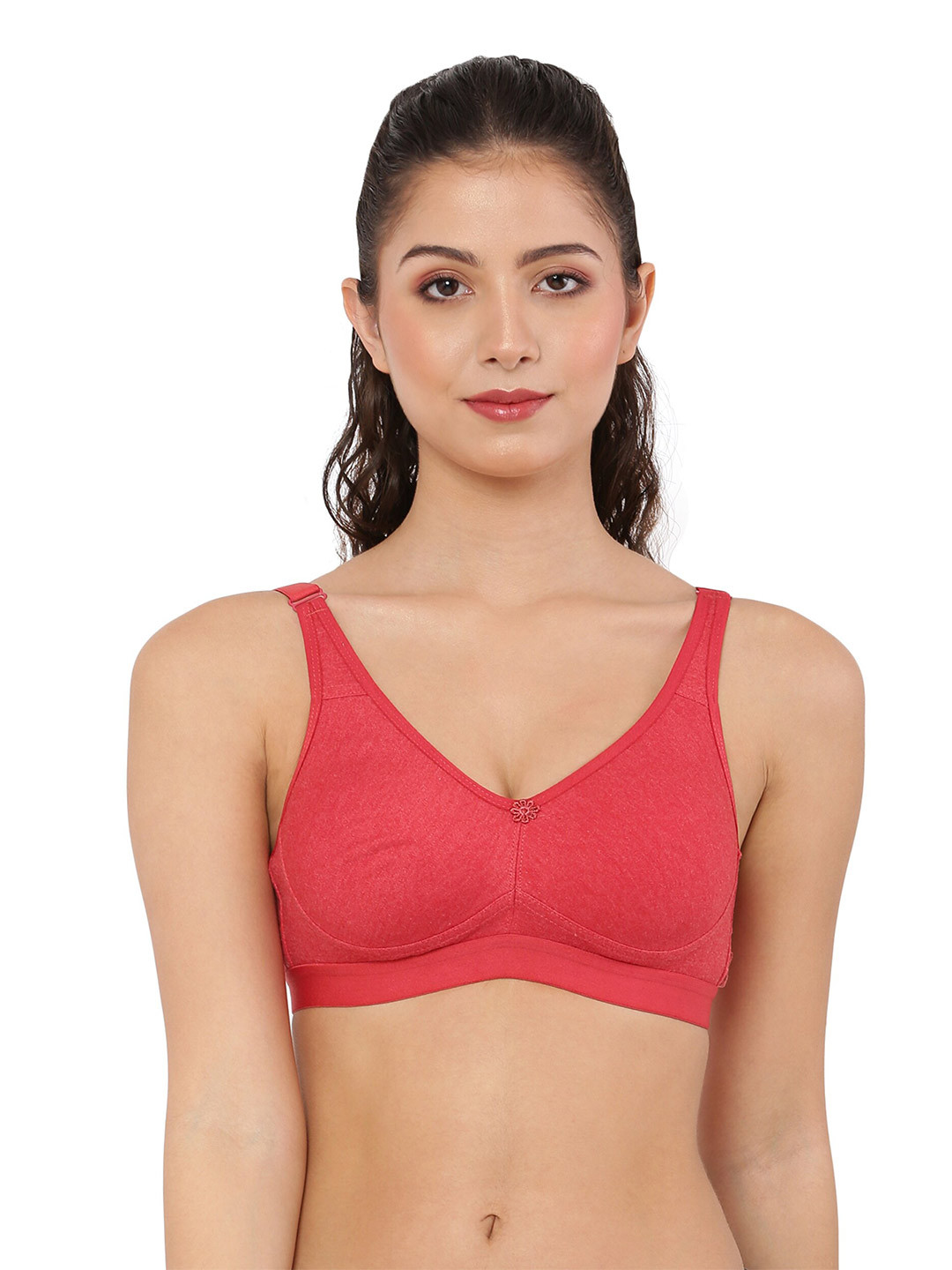 Piylu Non Padded Seamless All Day Comfort Non-Wired T-shirt Bra, Red 
Piylu Non Padded Seamless All Day Comfort Non-Wired T-shirt Bra, Red