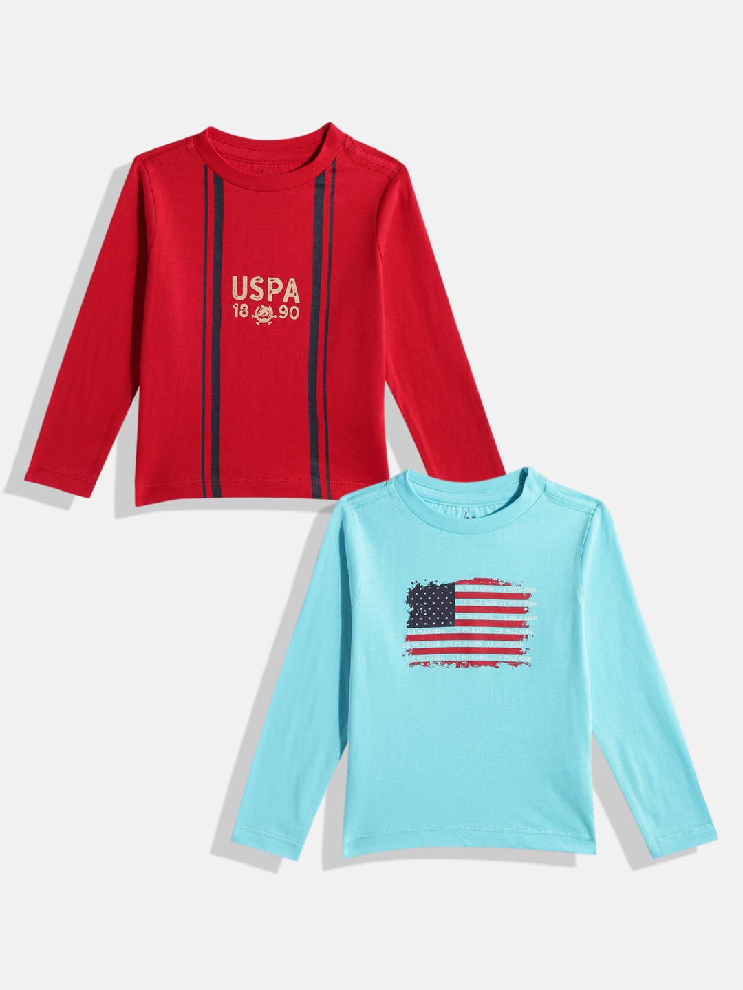 U.S. Polo Assn. Kids Boys Set Of 2 Brand Logo Print Knitted Pure Cotton T-shirts, Blue
U.S. Polo Assn. Kids Boys Set Of 2 Brand Logo Print Knitted Pure Cotton T-shirts, Blue