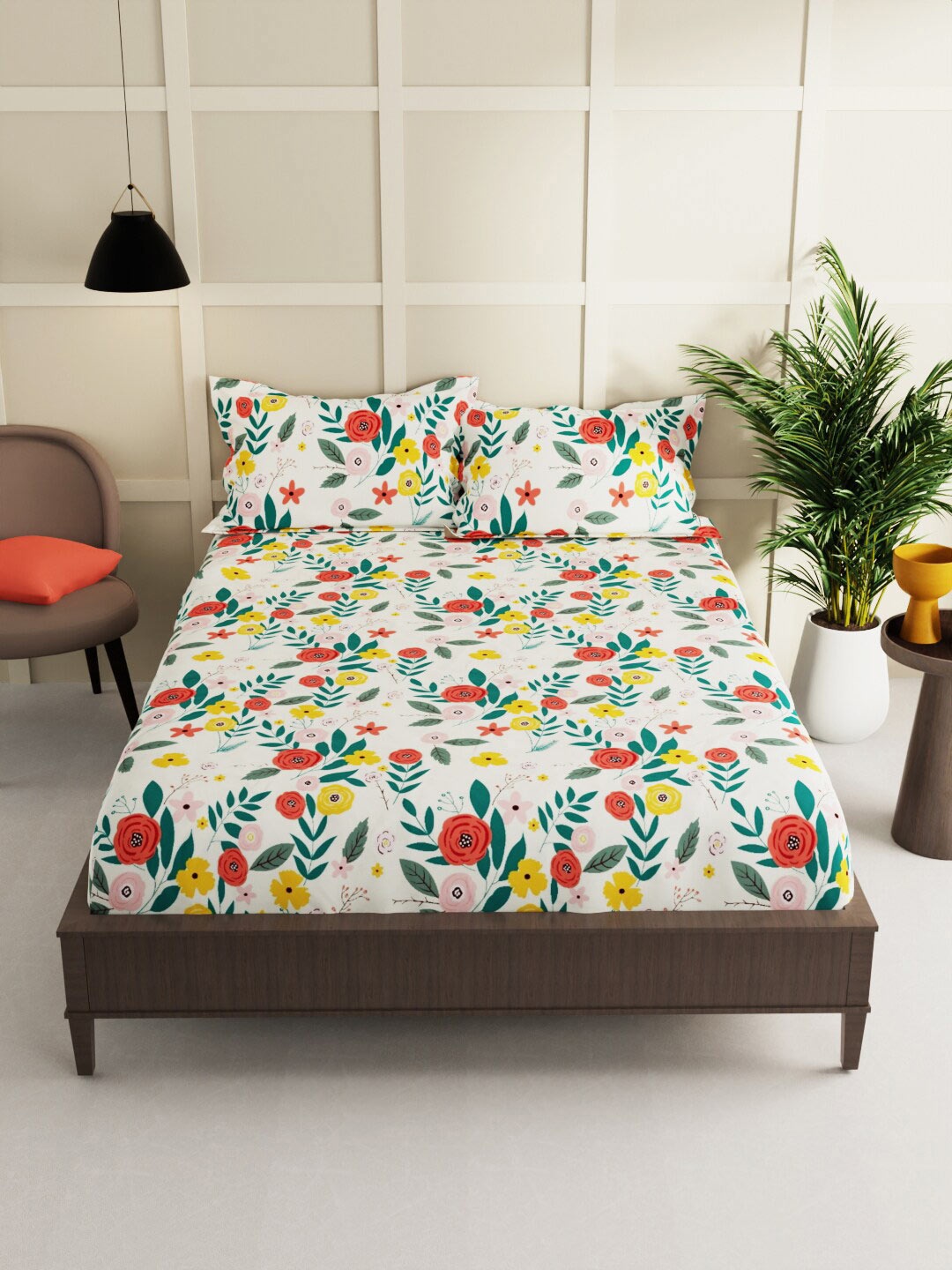 BIANCA La-Vogue White & Green Floral Printed 152 TC Queen Bedsheet & 2 Pillow Covers
BIANCA La-Vogue White & Green Floral Printed 152 TC Queen Bedsheet & 2 Pillow Covers