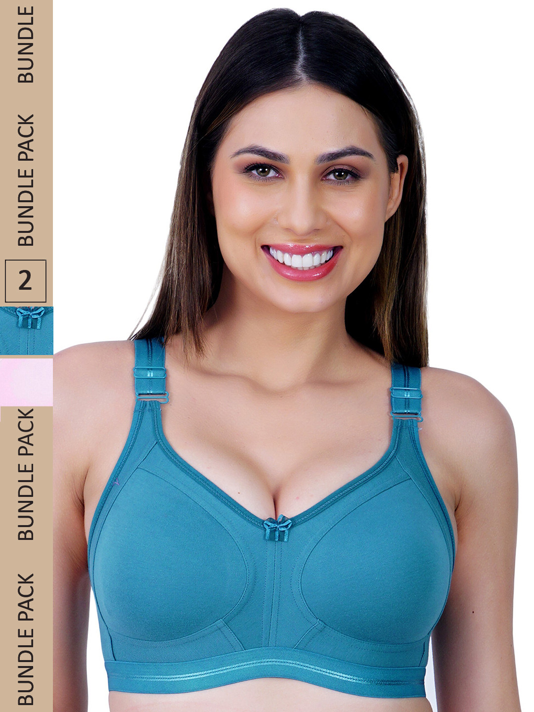 LADYLAND Pack Of 2 Assorted Non Wired Support Cotton T-shirt Bra
LADYLAND Pack Of 2 Assorted Non Wired Support Cotton T-shirt Bra