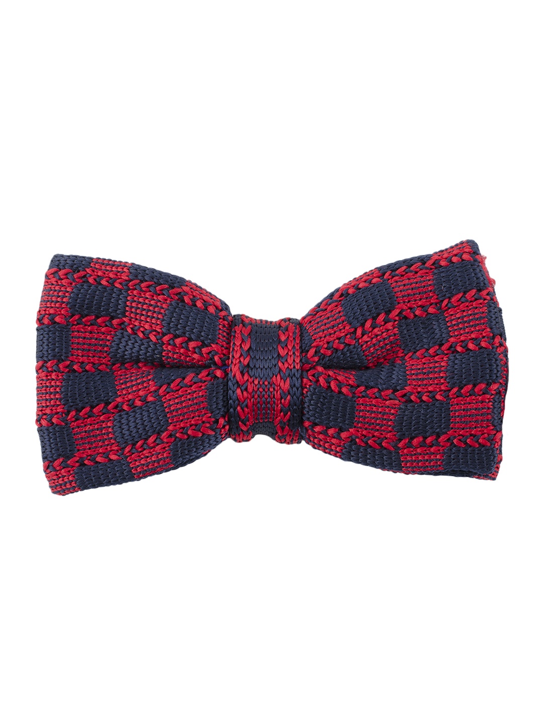 Tossido Blue & Red Checked Bow Tie