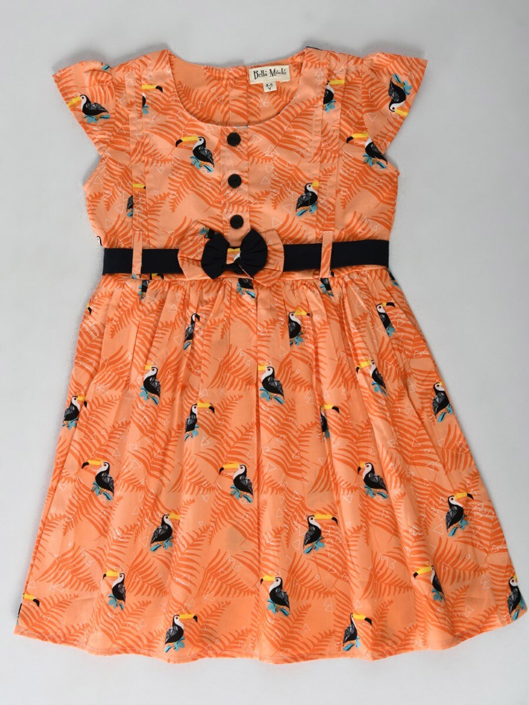 Bella Moda Girls Conversational Printed Bow Detail Pure Cotton Fit & Flare Dress, Peach
Bella Moda Girls Conversational Printed Bow Detail Pure Cotton Fit & Flare Dress, Peach