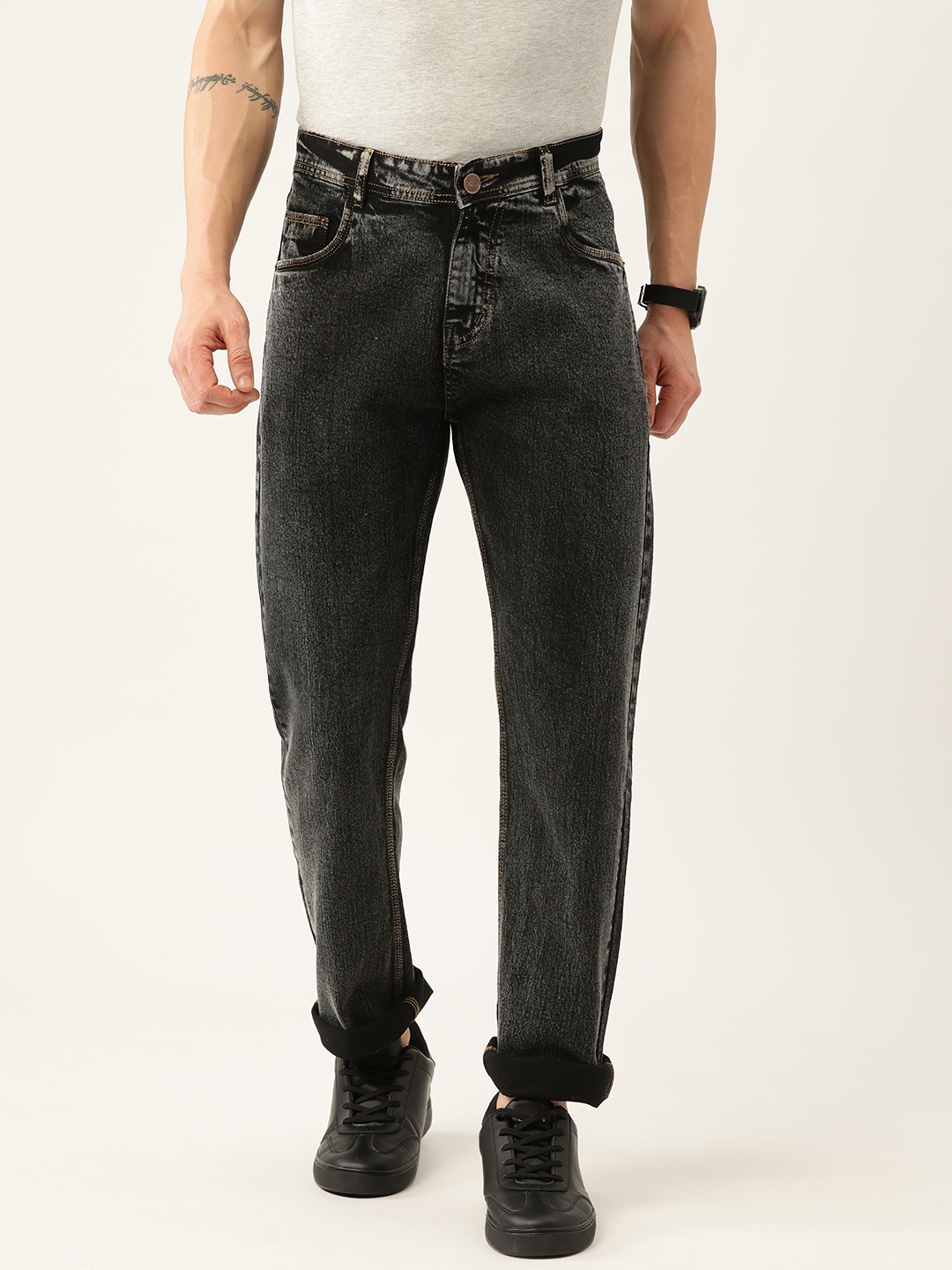 PARIS HAMILTON Men Straight Fit Heavy Fade Acid Wash Stretchable Denim Jeans, Charcoal
PARIS HAMILTON Men Straight Fit Heavy Fade Acid Wash Stretchable Denim Jeans, Charcoal