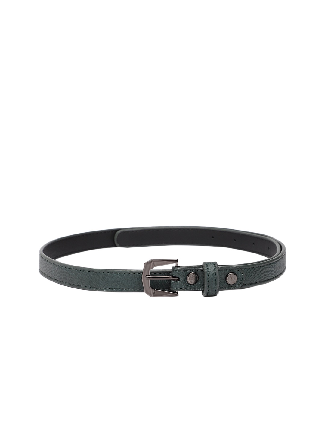 Baggit Women Textured Slim Belt, Green