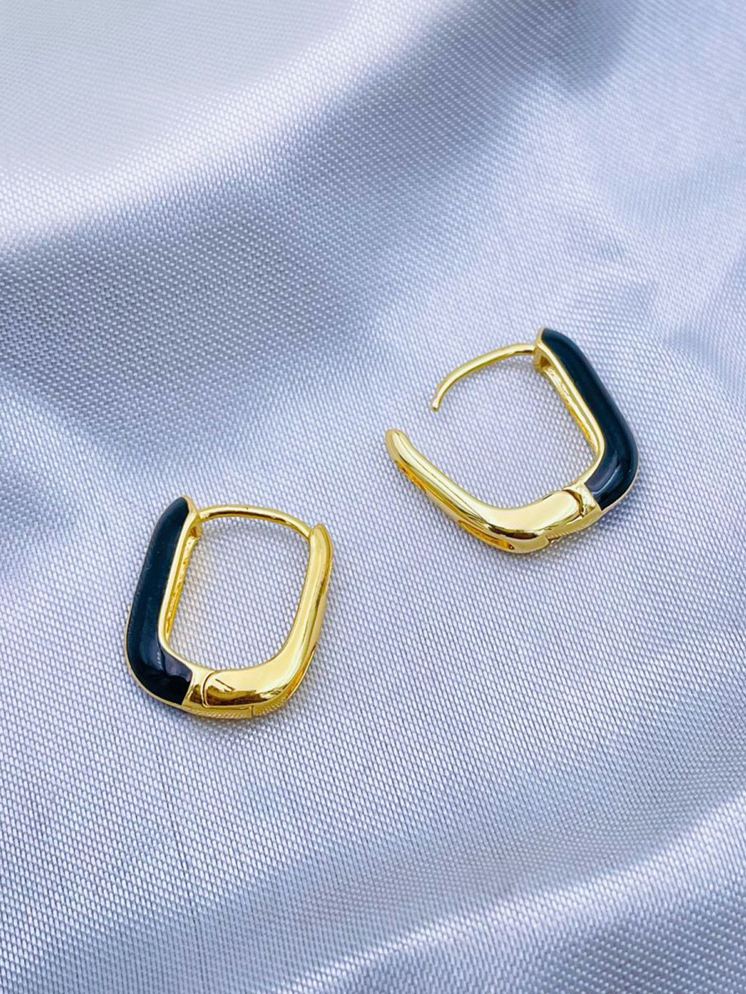 ZIVOM 18K Gold-Plated Geometric Hoop Earrings, Rose gold 
ZIVOM 18K Gold-Plated Geometric Hoop Earrings, Rose gold