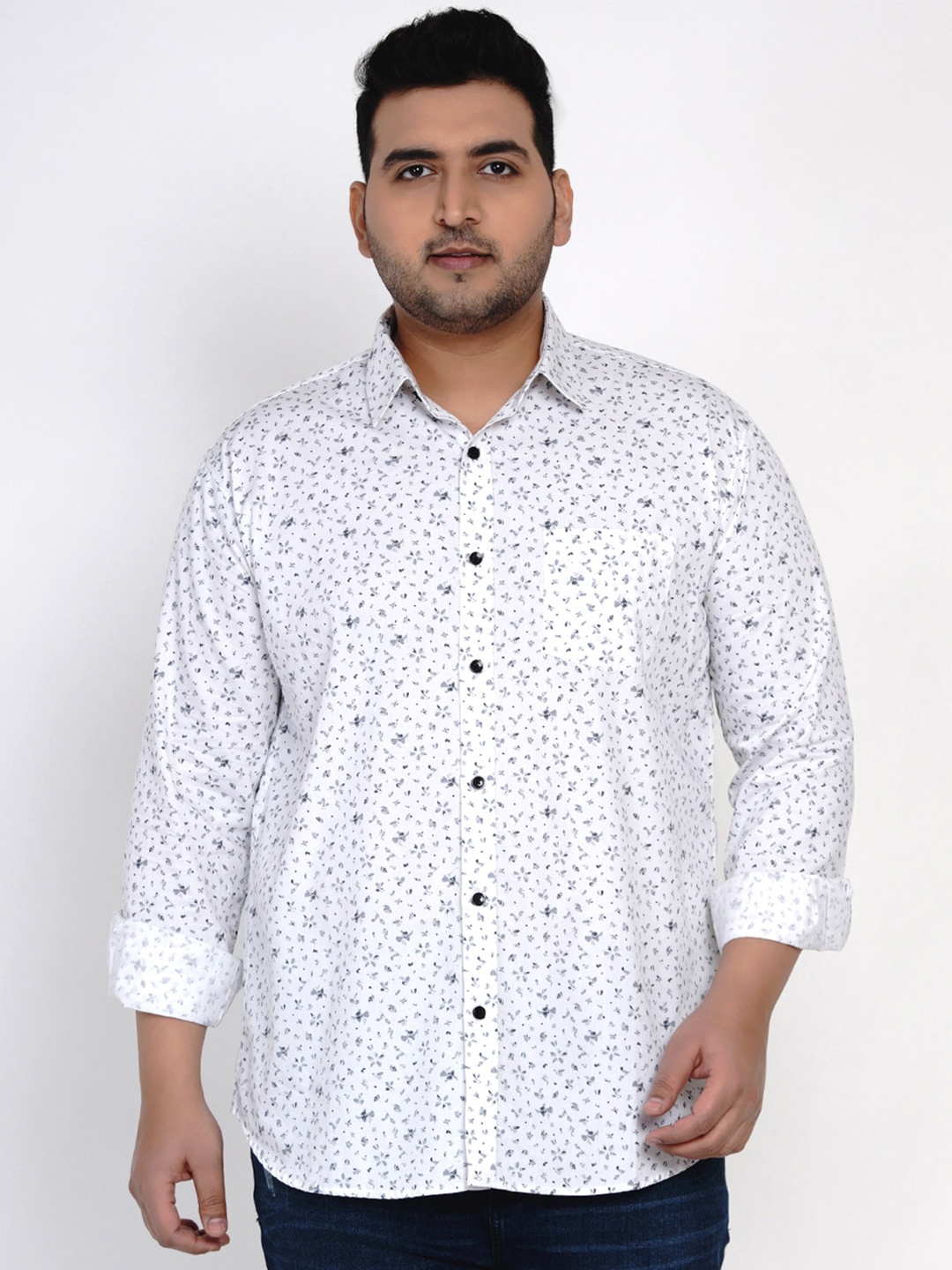 John Pride Plus Size Micro Ditsy Printed Spread Collar Cotton Casual Shirt, White
John Pride Plus Size Micro Ditsy Printed Spread Collar Cotton Casual Shirt, White