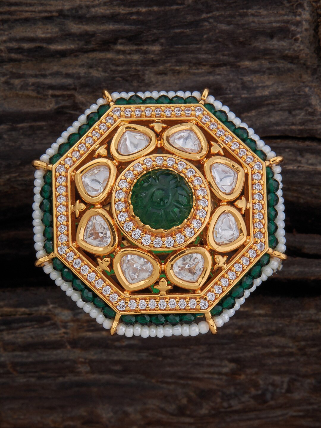 Kushal's Fashion Jewellery Gold-Plated Kundan Stone-Studded Adjustable Finger Ring
Kushal's Fashion Jewellery Gold-Plated Kundan Stone-Studded Adjustable Finger Ring