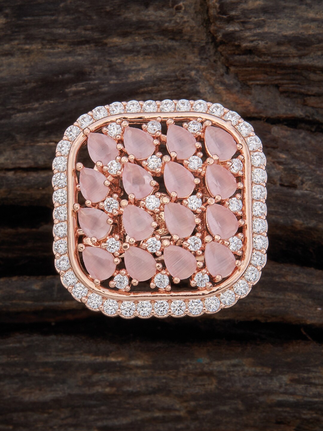 Kushal's Fashion Jewellery Rose Gold Plated & CZ Stone-Studded Adjustable Finger Ring
Kushal's Fashion Jewellery Rose Gold Plated & CZ Stone-Studded Adjustable Finger Ring