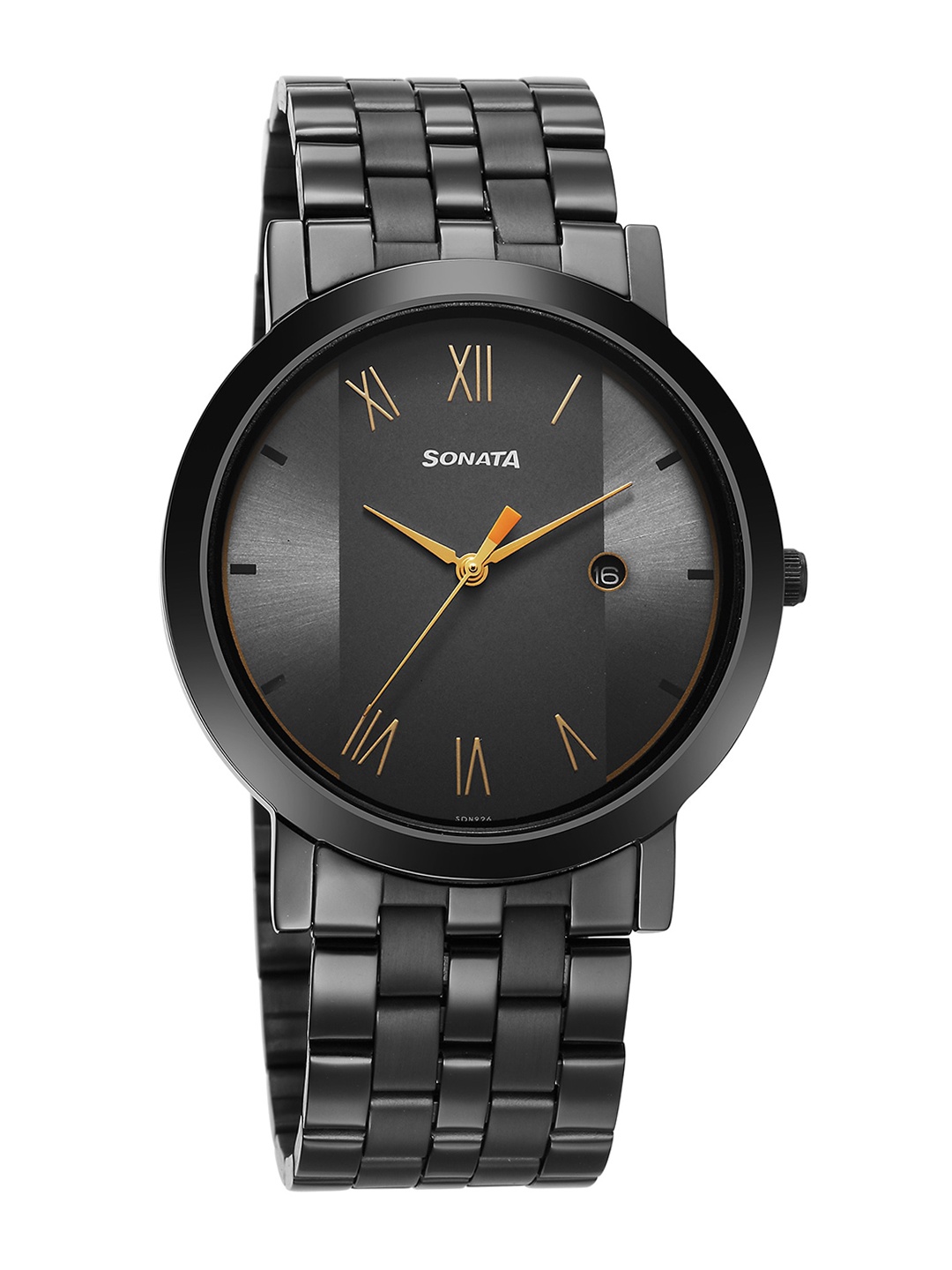 Sonata Men Brass Dial & Stainless Steel Style Straps Analogue Watch 77108NM01, Black
Sonata Men Brass Dial & Stainless Steel Style Straps Analogue Watch 77108NM01, Black
