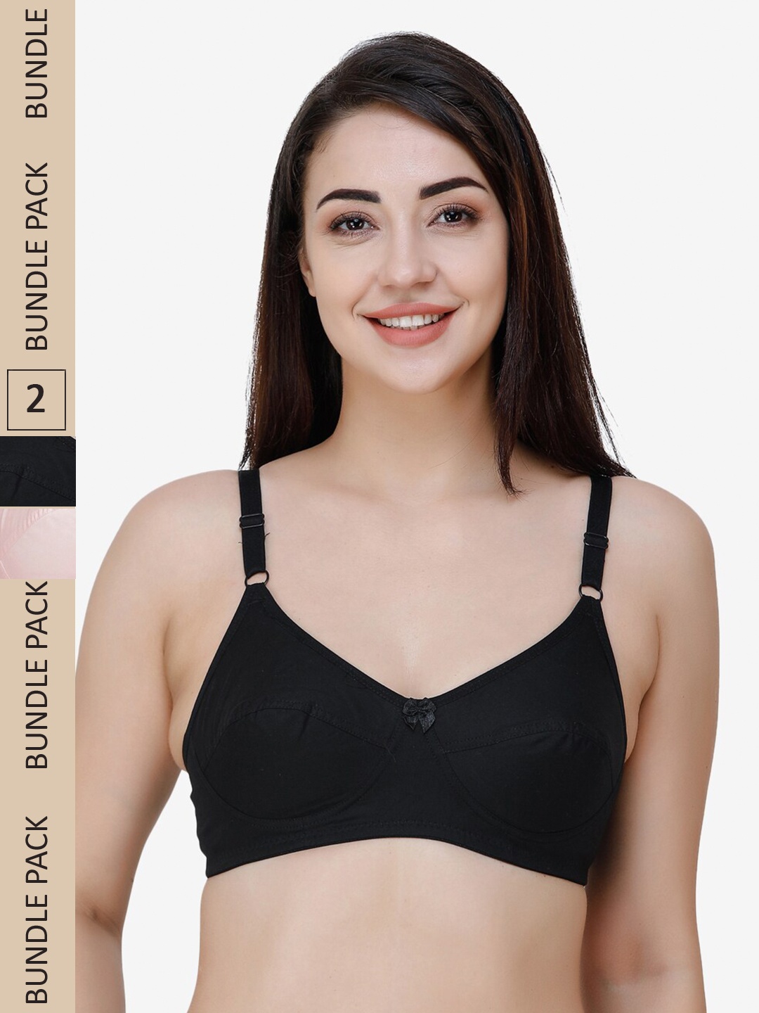 College Girl Pack Of 2 Full Coverage All Day Comfort Cotton Everyday Bra, Black
College Girl Pack Of 2 Full Coverage All Day Comfort Cotton Everyday Bra, Black