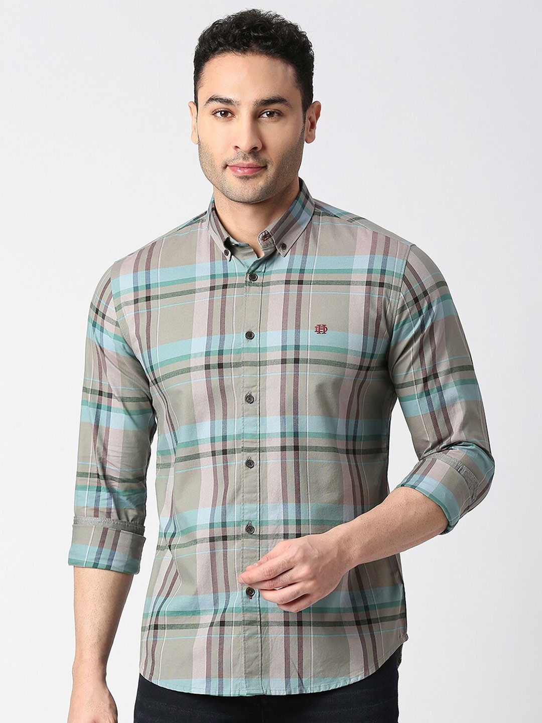 DRAGON HILL Tartan Checked Button Down Collar Slim Fit Cotton Casual Shirt, Sea green
DRAGON HILL Tartan Checked Button Down Collar Slim Fit Cotton Casual Shirt, Sea green
