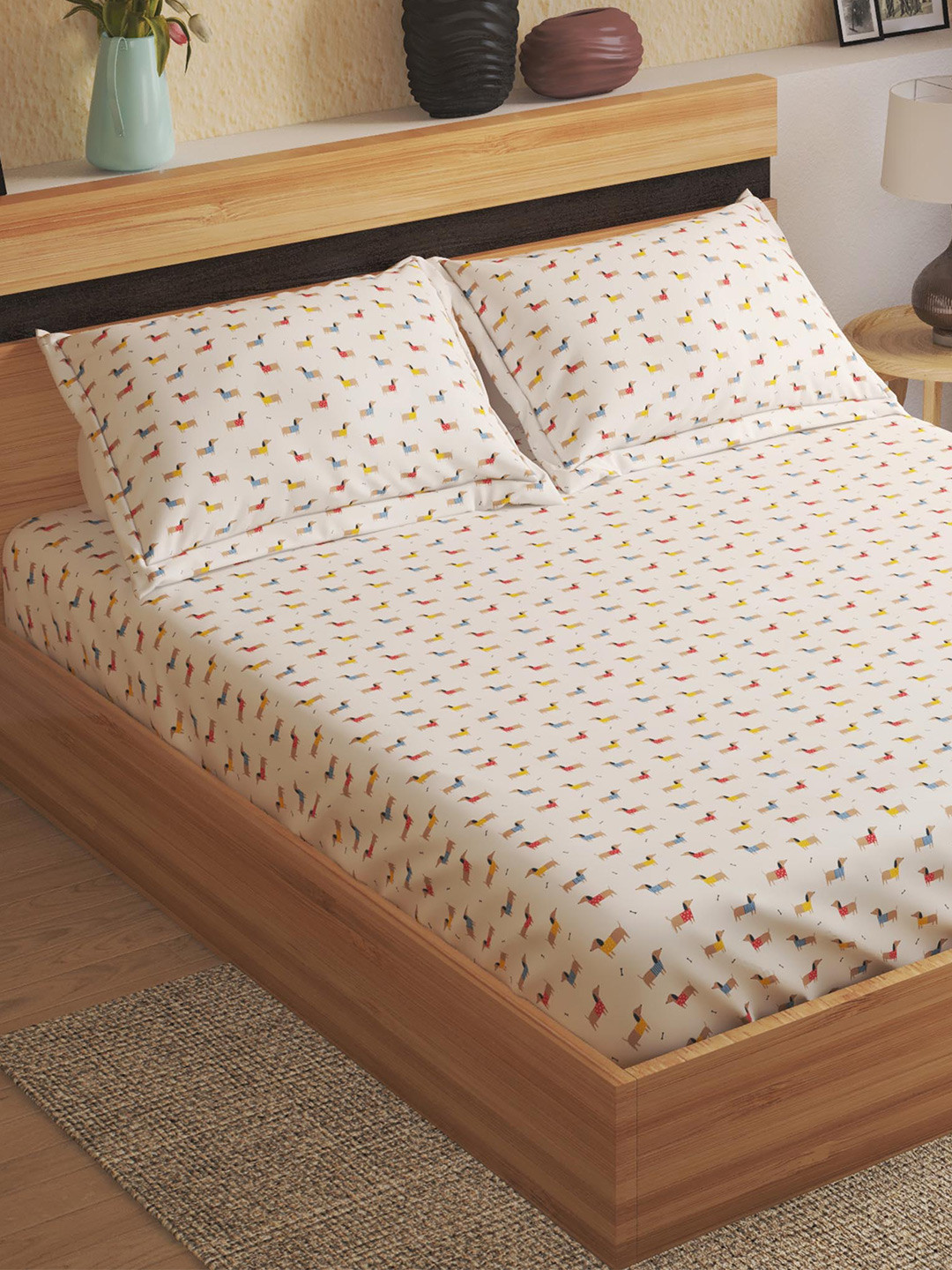Home Centre White & Brown Printed 150 TC Cotton Queen Bedsheet With 2 Pillow Covers
Home Centre White & Brown Printed 150 TC Cotton Queen Bedsheet With 2 Pillow Covers