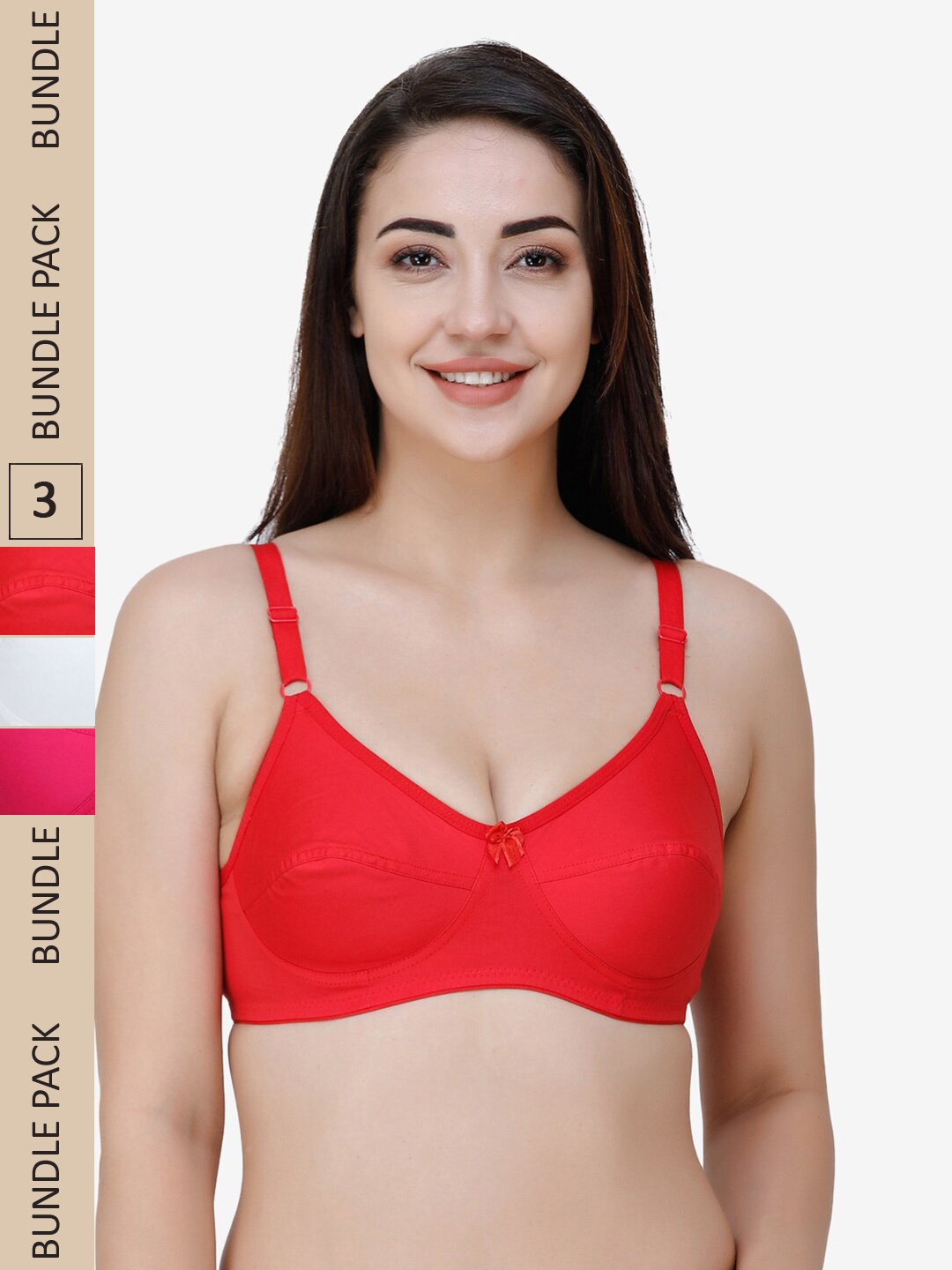 College Girl Pack Of 3 Non Padded All Day Support Full Coverage Pure Cotton Everyday Bra, Red
College Girl Pack Of 3 Non Padded All Day Support Full Coverage Pure Cotton Everyday Bra, Red