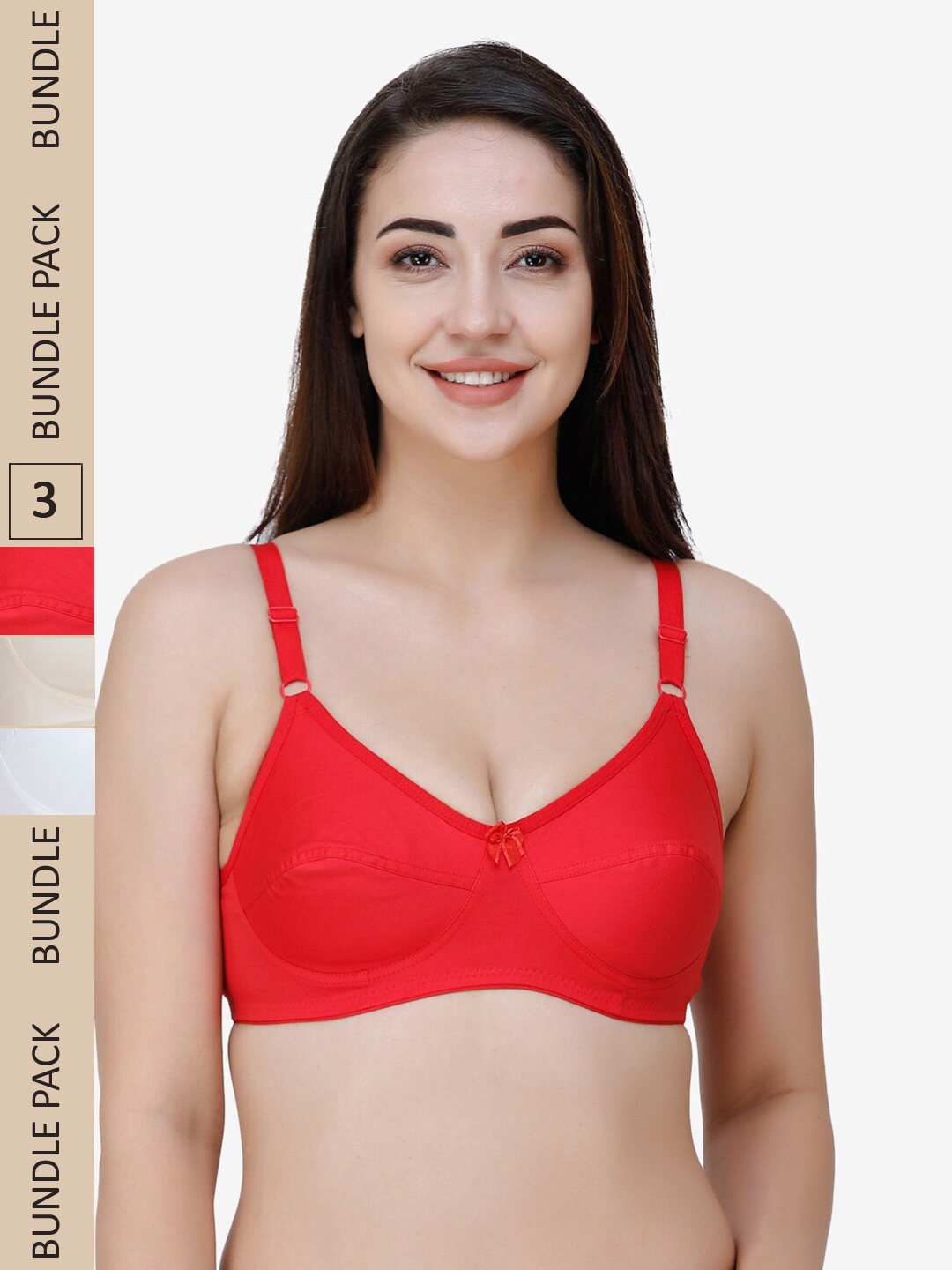 College Girl Pack Of 3 Non Padded All Day Support Full Coverage Pure Cotton Everyday Bra, Red
College Girl Pack Of 3 Non Padded All Day Support Full Coverage Pure Cotton Everyday Bra, Red