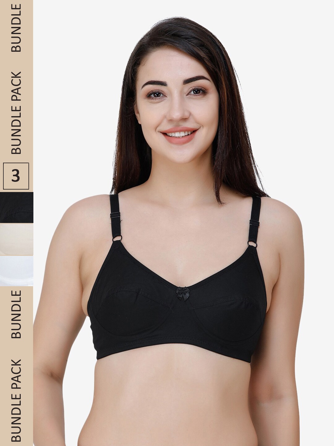 College Girl Pack Of 3 Non Padded All Day Support Full Coverage Pure Cotton Everyday Bra, Cream
College Girl Pack Of 3 Non Padded All Day Support Full Coverage Pure Cotton Everyday Bra, Cream