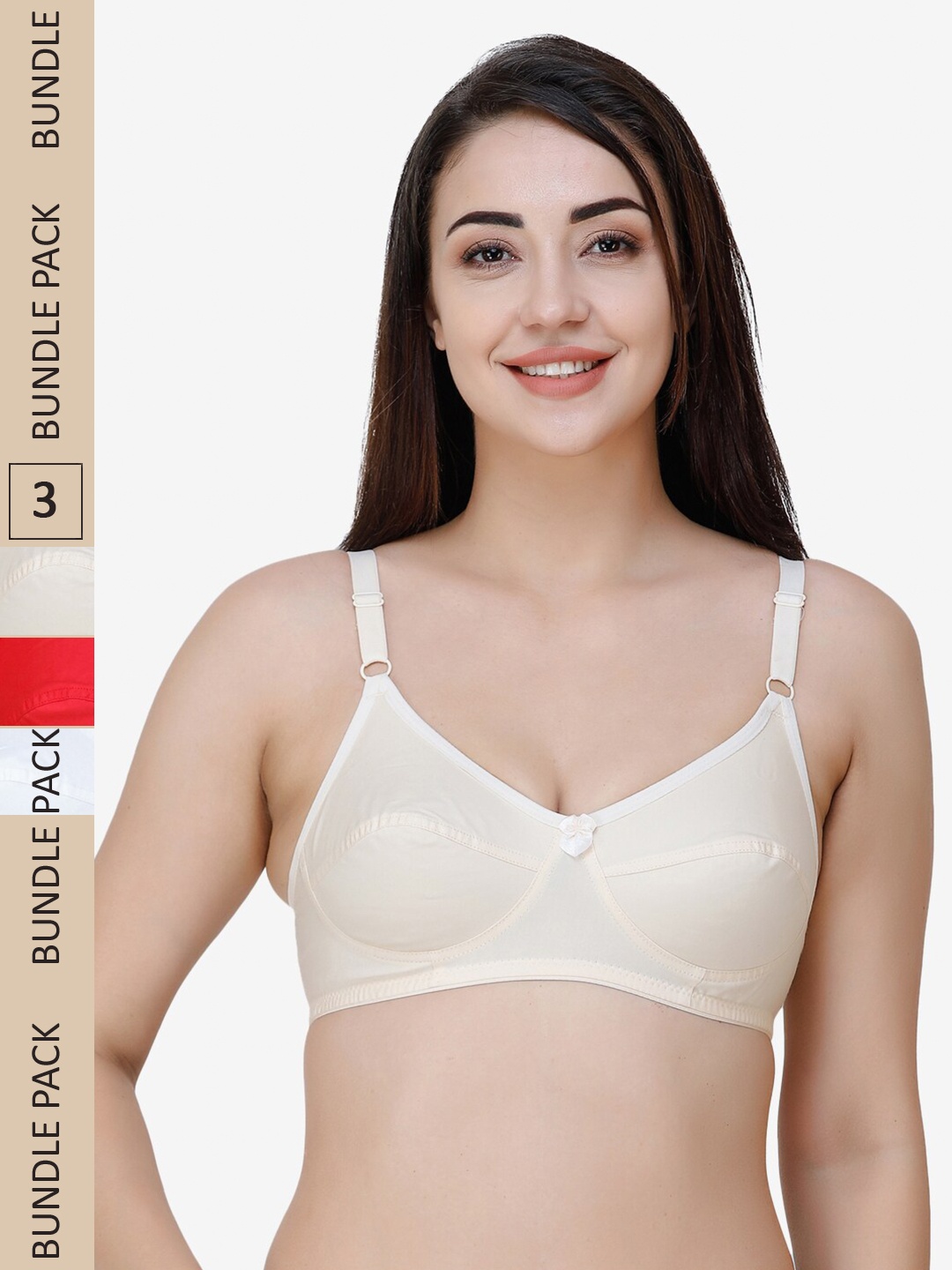 College Girl Pack Of 3 Non Padded All Day Support Full Coverage Pure Cotton Everyday Bra, Cream
College Girl Pack Of 3 Non Padded All Day Support Full Coverage Pure Cotton Everyday Bra, Cream