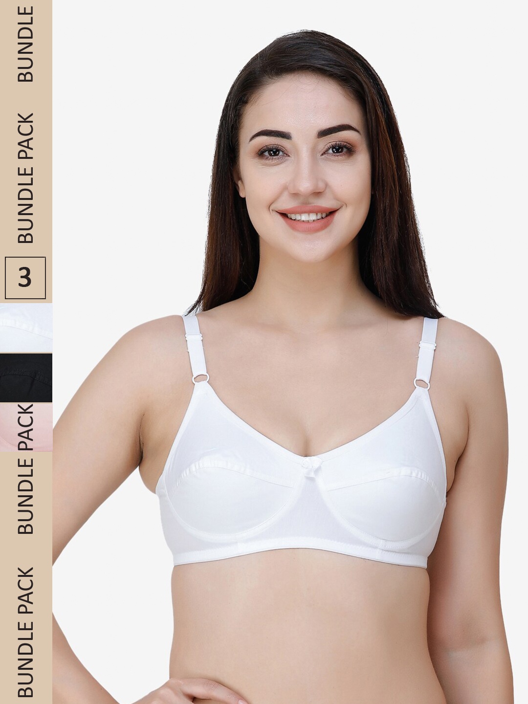 College Girl Pack Of 3 Non Padded All Day Support Full Coverage Pure Cotton Everyday Bra, Pink
College Girl Pack Of 3 Non Padded All Day Support Full Coverage Pure Cotton Everyday Bra, Pink