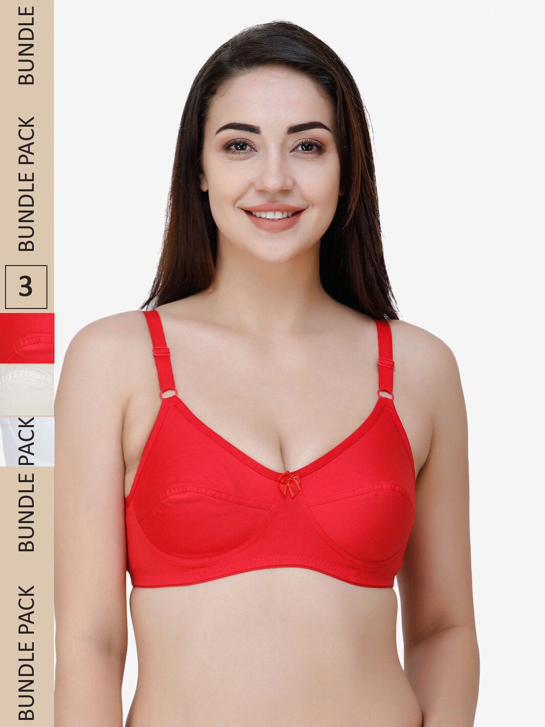 College Girl Pack Of 3 Non Padded All Day Support Full Coverage Pure Cotton Everyday Bra, Red
College Girl Pack Of 3 Non Padded All Day Support Full Coverage Pure Cotton Everyday Bra, Red
