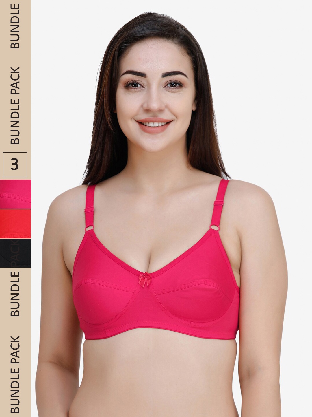 College Girl Pack Of 3 Non Padded All Day Support Full Coverage Pure Cotton Everyday Bra, Red
College Girl Pack Of 3 Non Padded All Day Support Full Coverage Pure Cotton Everyday Bra, Red