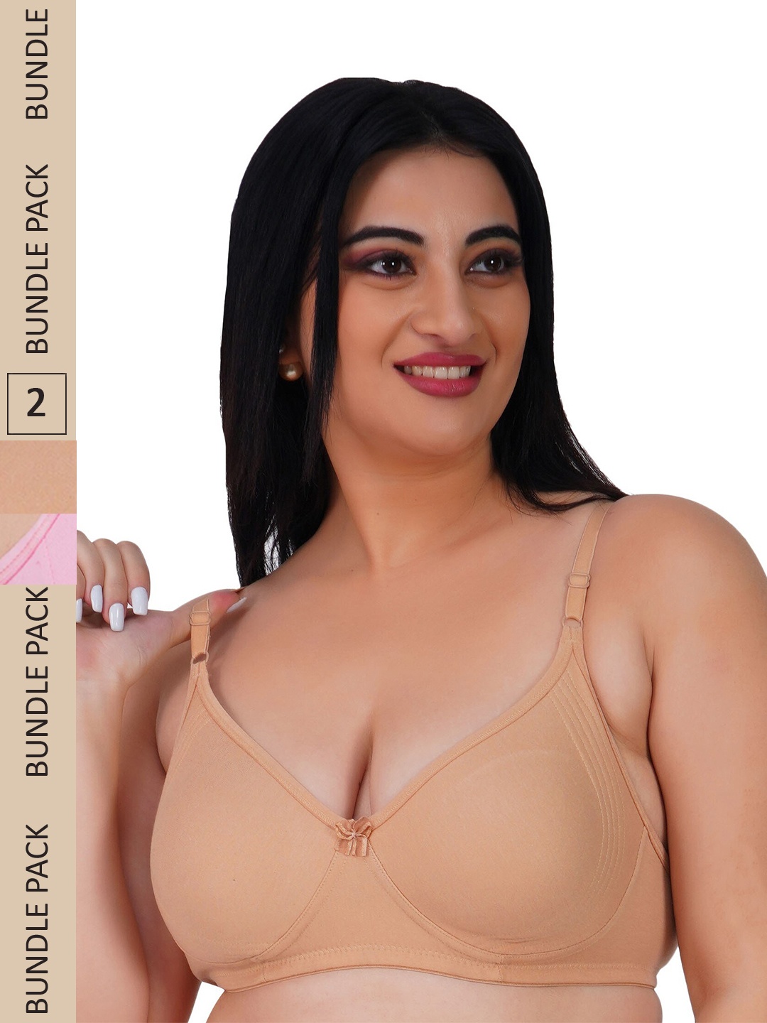 LADYLAND Pack Of 2 Assorted Seamless Non Wired Full coverage Side Support C-Cup Bra
LADYLAND Pack Of 2 Assorted Seamless Non Wired Full coverage Side Support C-Cup Bra