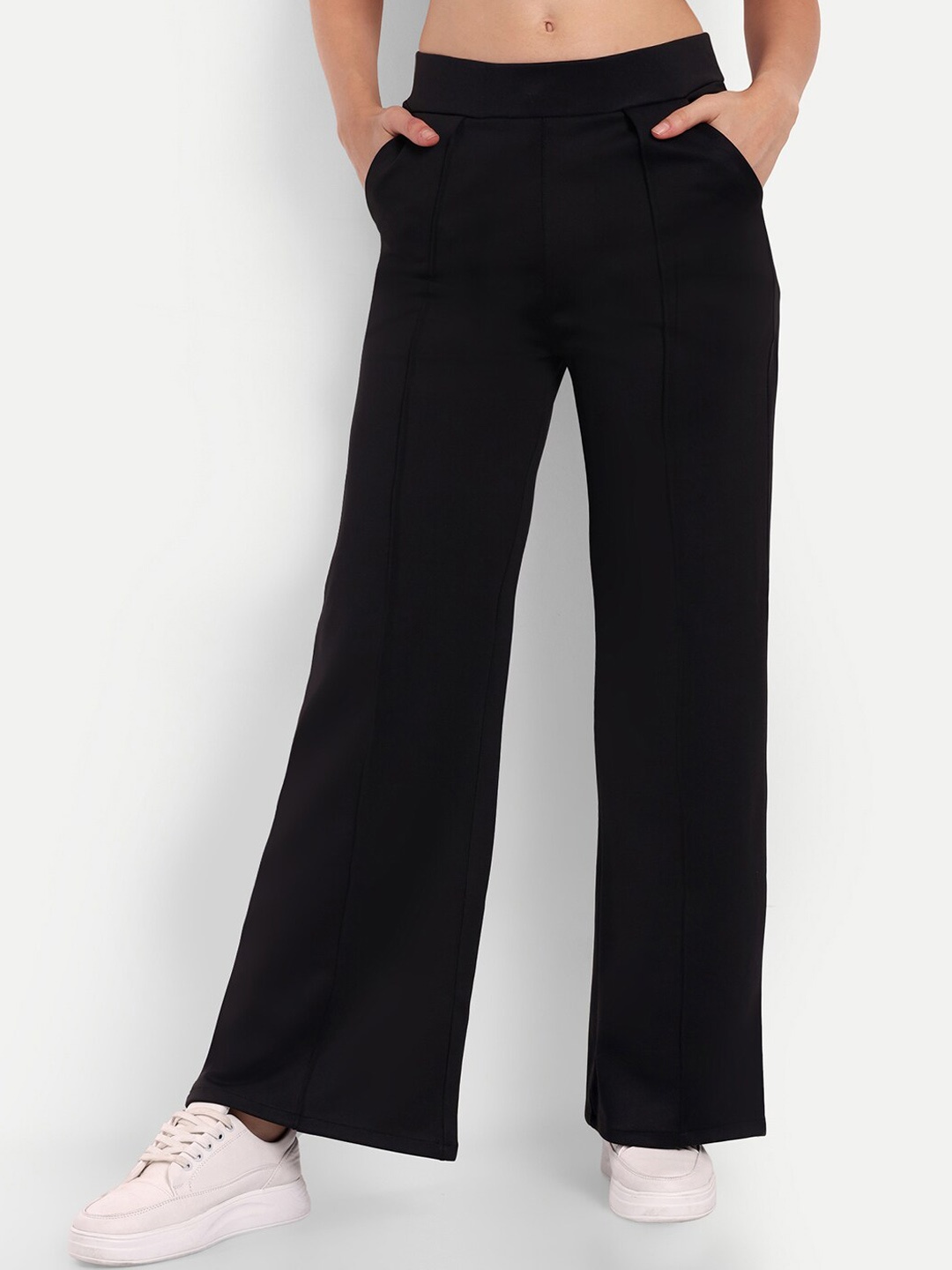 Next One Women Smart High-Rise Easy Wash Stretchable Pleated Parallel Trousers, Black
Next One Women Smart High-Rise Easy Wash Stretchable Pleated Parallel Trousers, Black