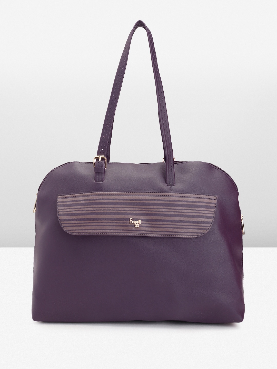 Baggit Solid PU Oversized Structured Shoulder Bag With Minimal Striped Detail, Purple
Baggit Solid PU Oversized Structured Shoulder Bag With Minimal Striped Detail, Purple