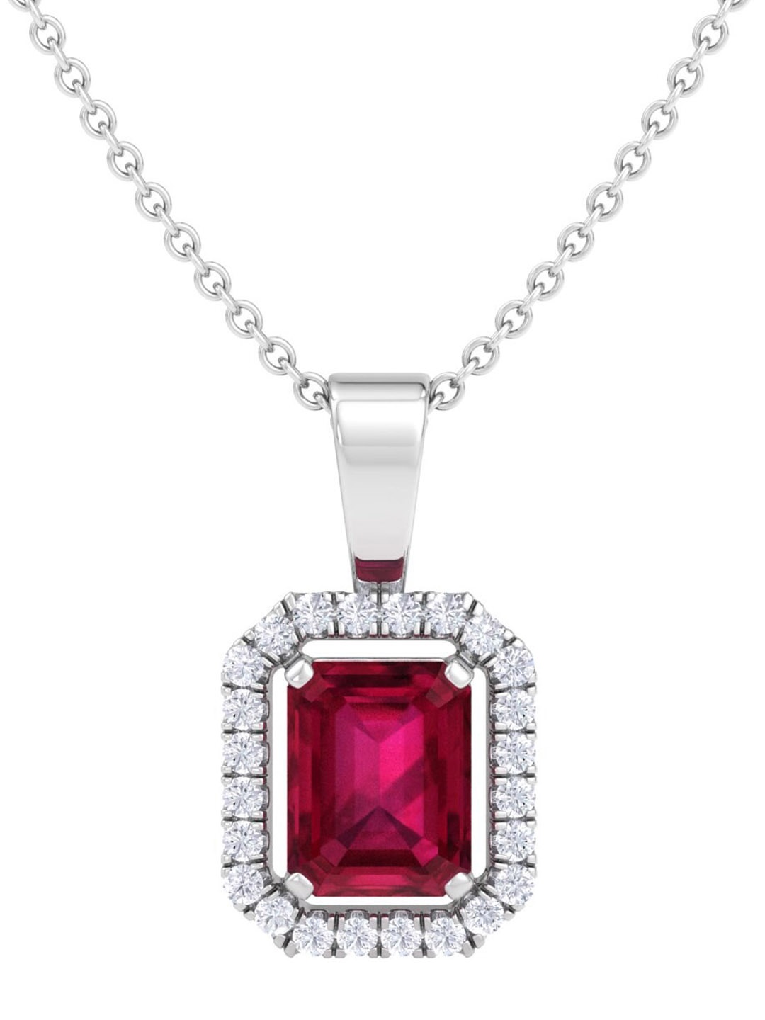 Inddus Jewels 92.5 Sterling Silver Rhodium-Plated CZ Studded Pendant With Chain, Red
Inddus Jewels 92.5 Sterling Silver Rhodium-Plated CZ Studded Pendant With Chain, Red