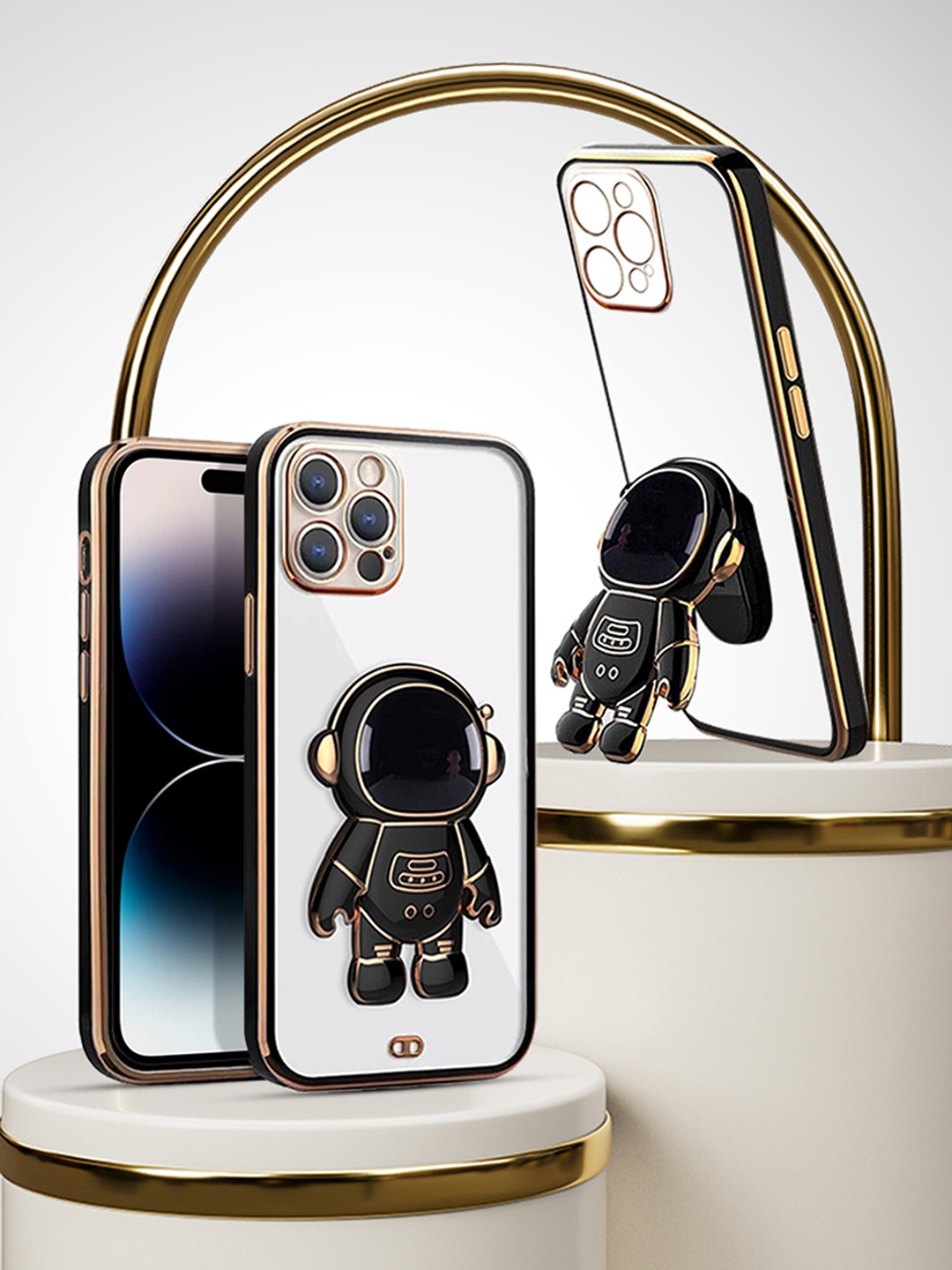 Karwan 3D Astronaut Holster iPhone 14 Pro Max Phone Back Case With Folding Stand, Black
Karwan 3D Astronaut Holster iPhone 14 Pro Max Phone Back Case With Folding Stand, Black