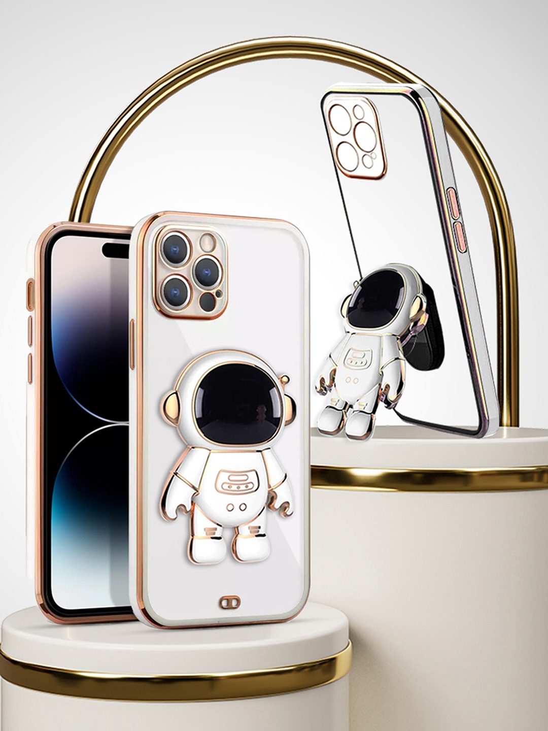 Karwan 3D Astronaut Holster iPhone 14 Pro Max Phone Back Case With Folding Stand, White
Karwan 3D Astronaut Holster iPhone 14 Pro Max Phone Back Case With Folding Stand, White