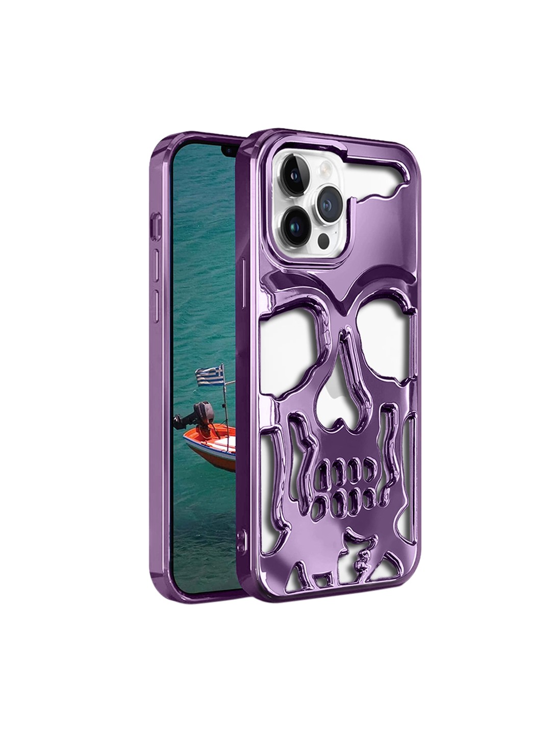 Karwan Cover Compatible iPhone 12 Pro Max Skull Design Horror Skeleton Back Case, Purple
Karwan Cover Compatible iPhone 12 Pro Max Skull Design Horror Skeleton Back Case, Purple