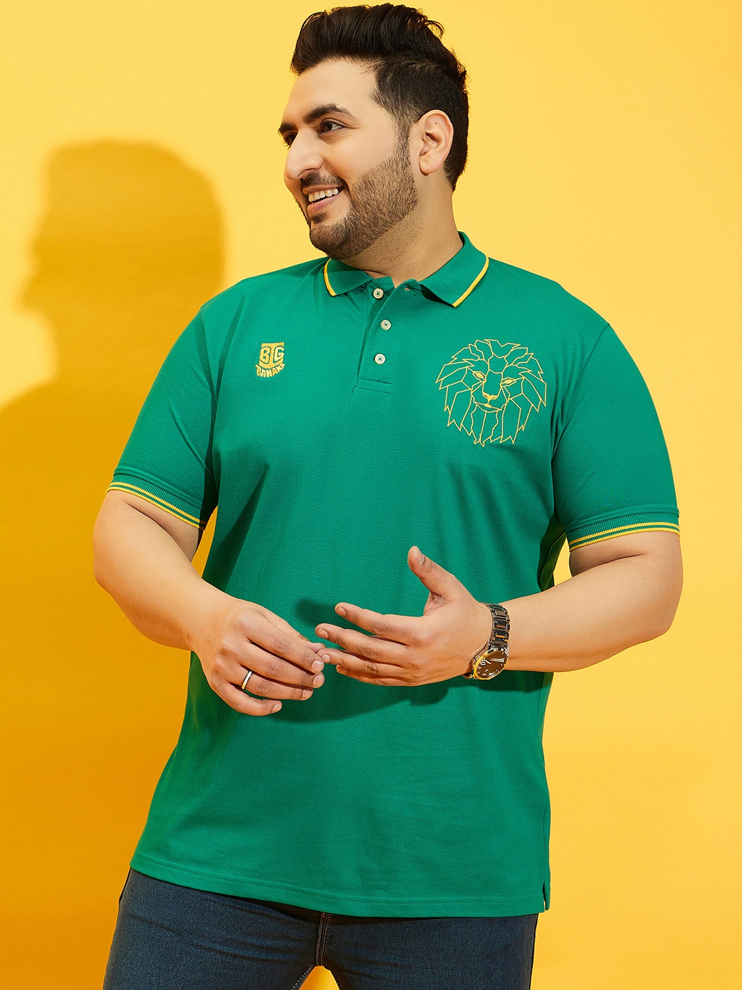 bigbanana Plus Size Embroidered Polo Collar Bio Finish Pure Cotton T-Shirt, Sea green
bigbanana Plus Size Embroidered Polo Collar Bio Finish Pure Cotton T-Shirt, Sea green
