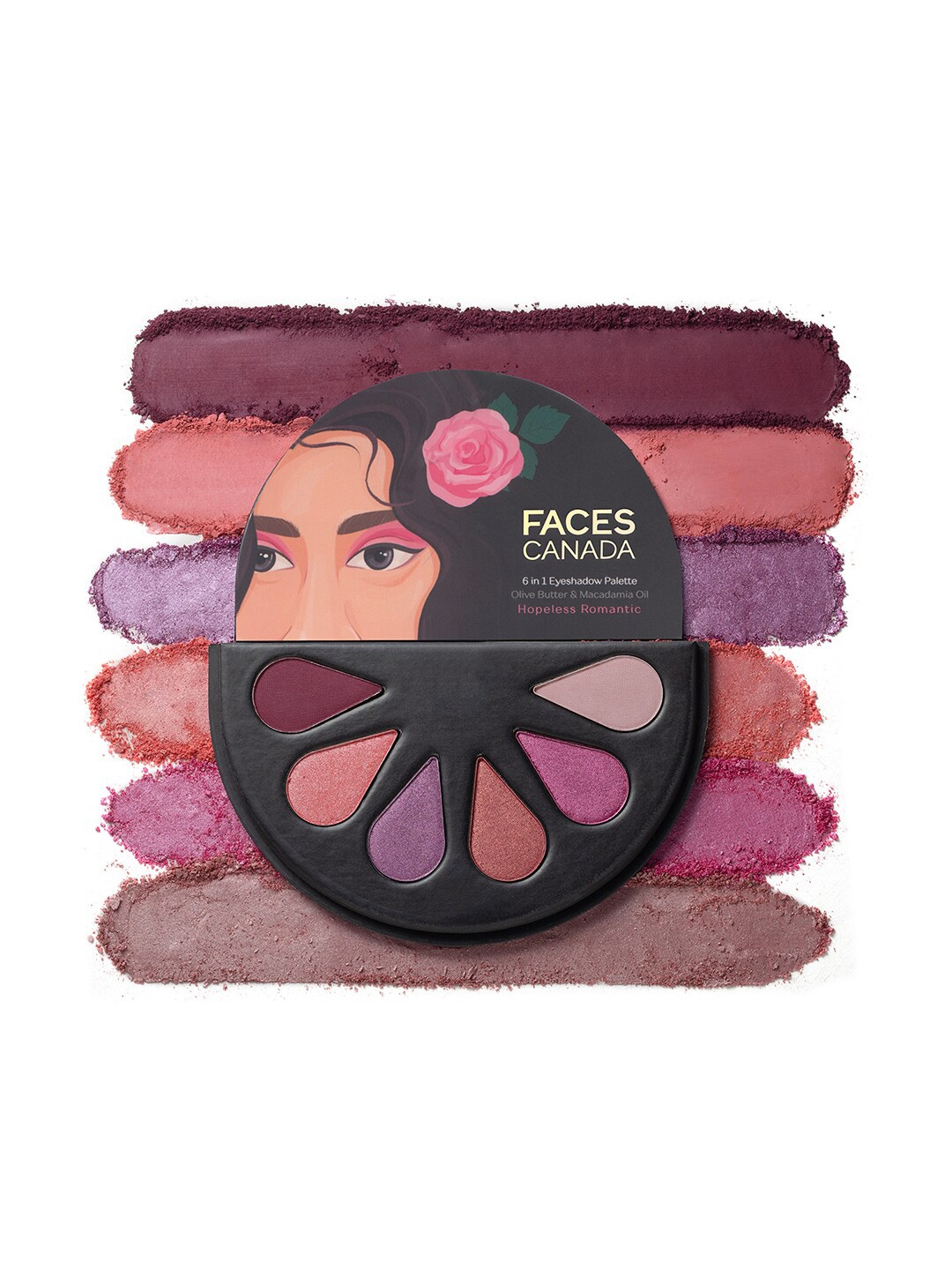 FACES CANADA 6-in-1 Eyeshadow with Olive Butter & Macadamia Oil - Hopeless Romantic 01, Pink
FACES CANADA 6-in-1 Eyeshadow with Olive Butter & Macadamia Oil - Hopeless Romantic 01, Pink