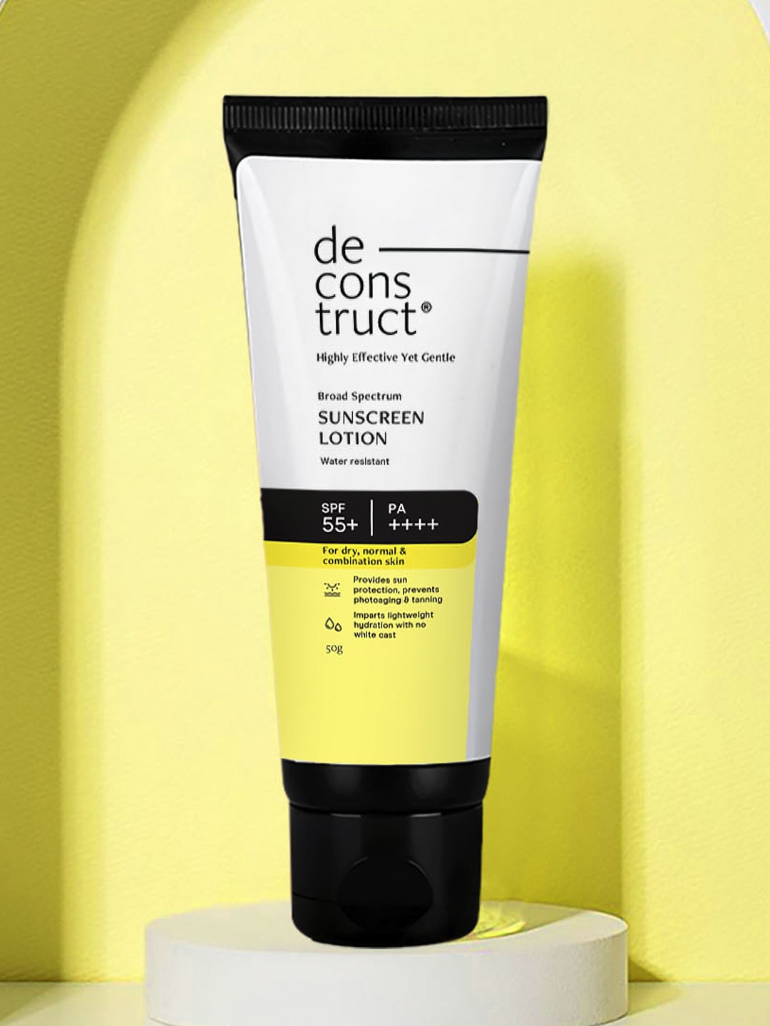 deconstruct Broad Spectrum & Water Resistant Sunscreen Lotion-SPF 55+ & PA ++++ - 50gm, Yellow
deconstruct Broad Spectrum & Water Resistant Sunscreen Lotion-SPF 55+ & PA ++++ - 50gm, Yellow