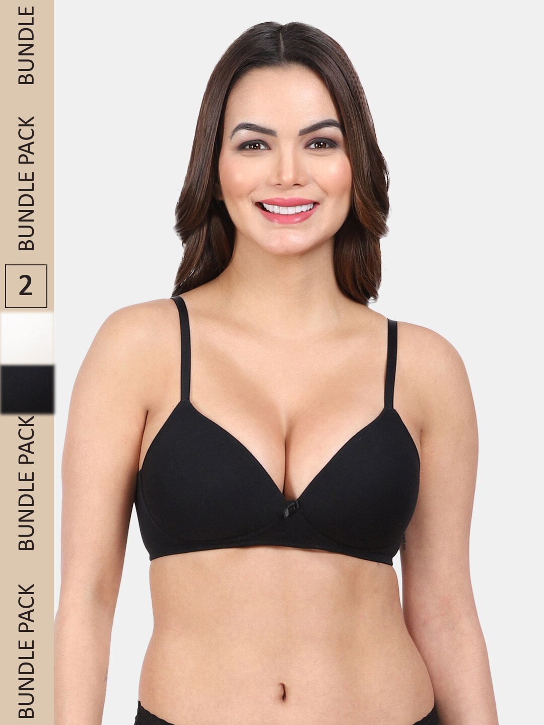 Amour Secret Pack Of 2 Medium Coverage Lightly Padded All Day Comfort Seamless T-Shirt Bra, Black
Amour Secret Pack Of 2 Medium Coverage Lightly Padded All Day Comfort Seamless T-Shirt Bra, Black